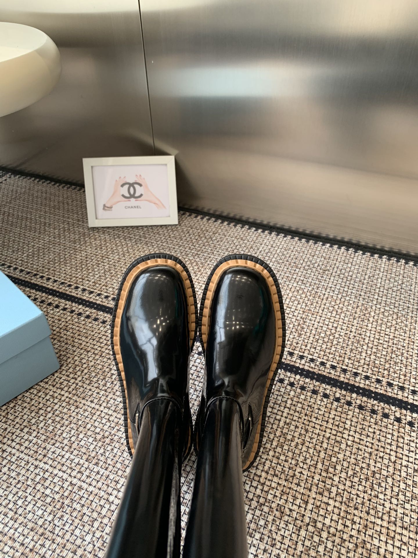 Pra 25fw Classic matte black triangle boots