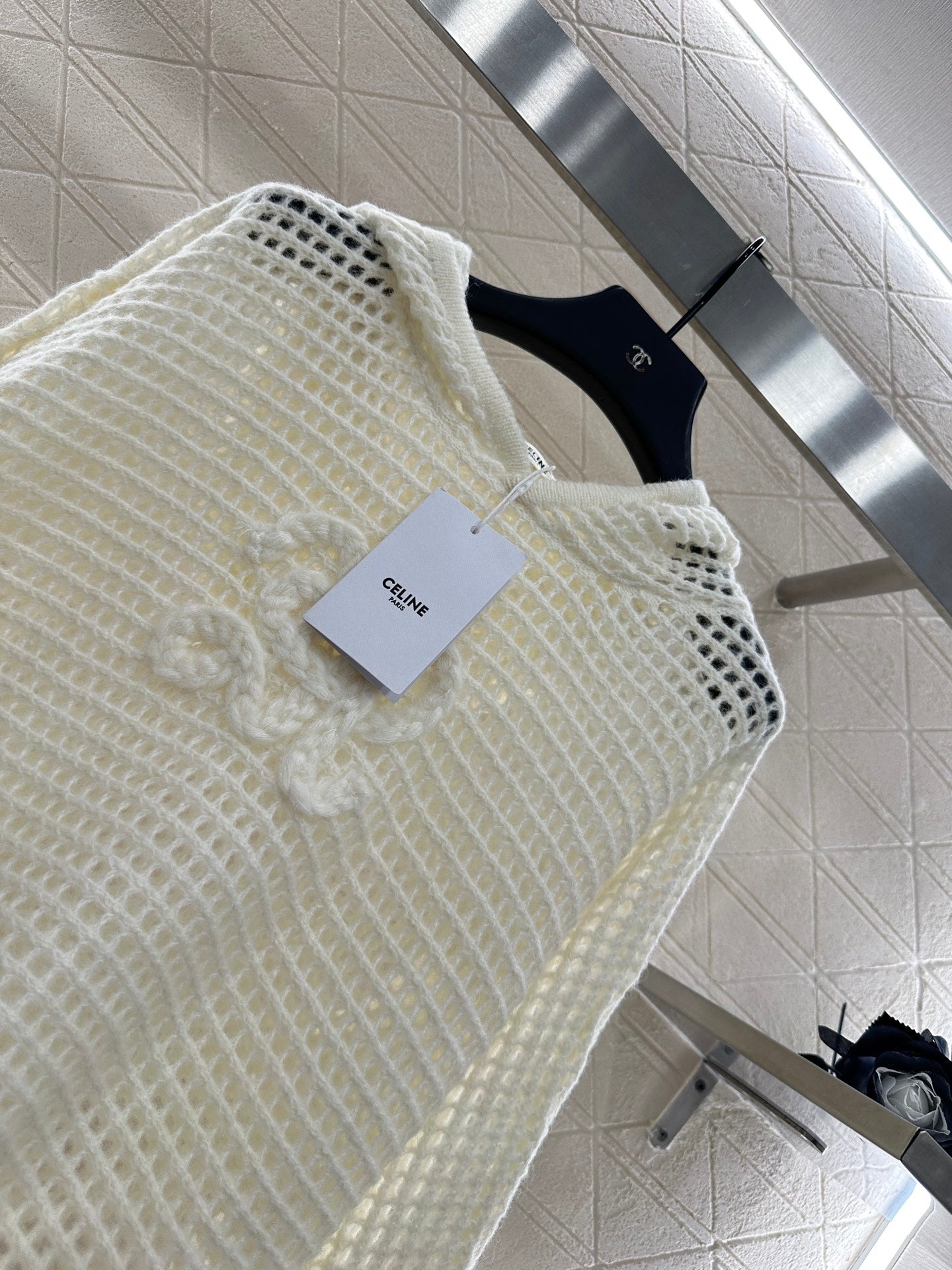 Ce 25 Embroidered hollow hooded pullover sweater
