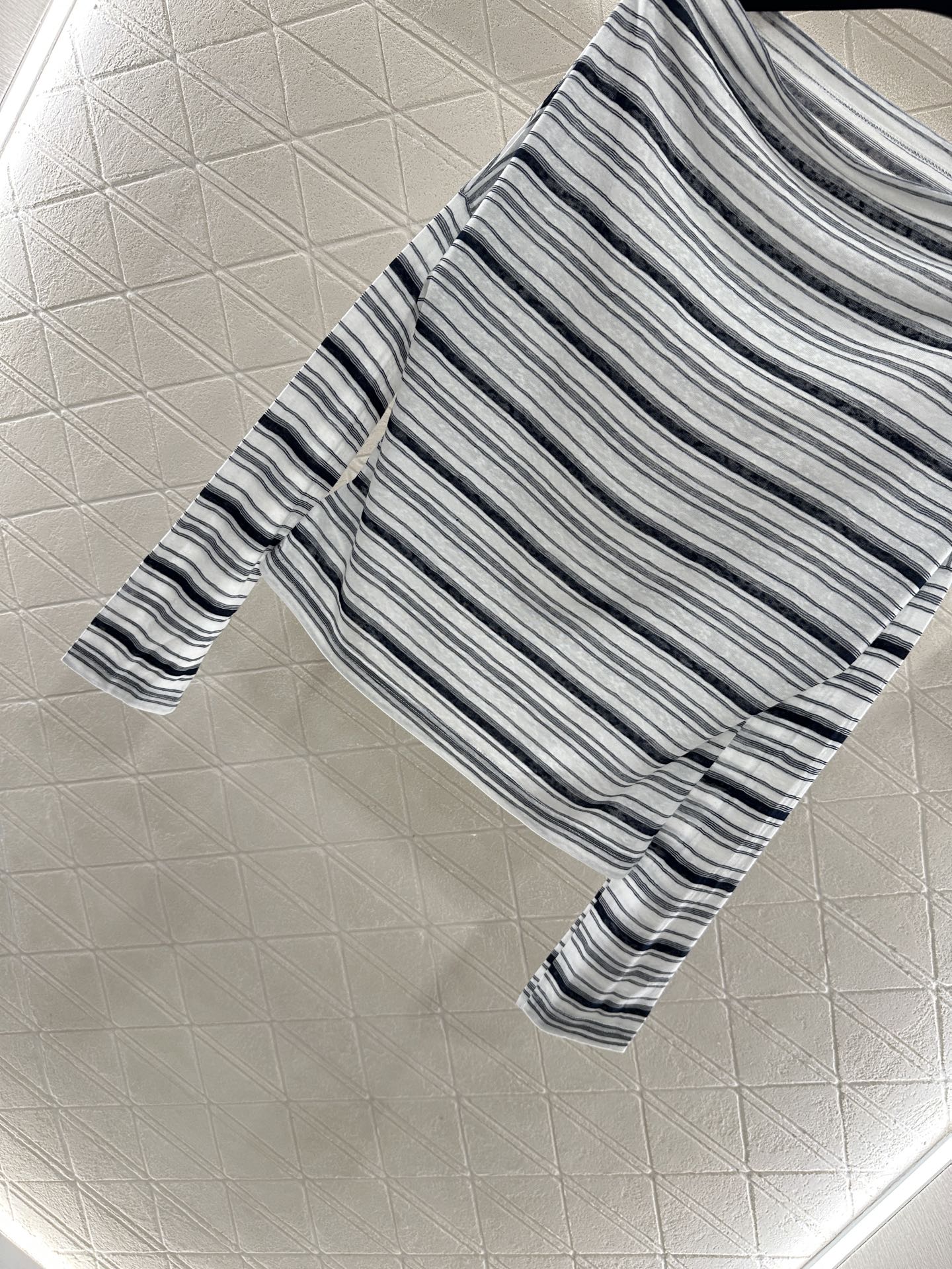 Mi 25 Loose striped long-sleeved vest two-piece set