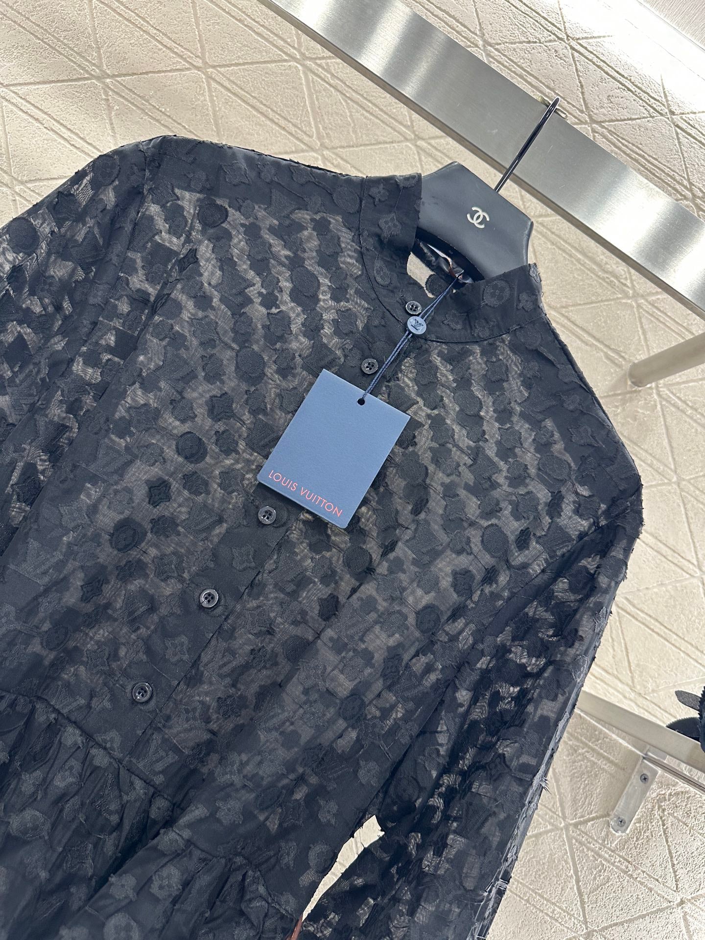 L 25 jacquard long-sleeved dress