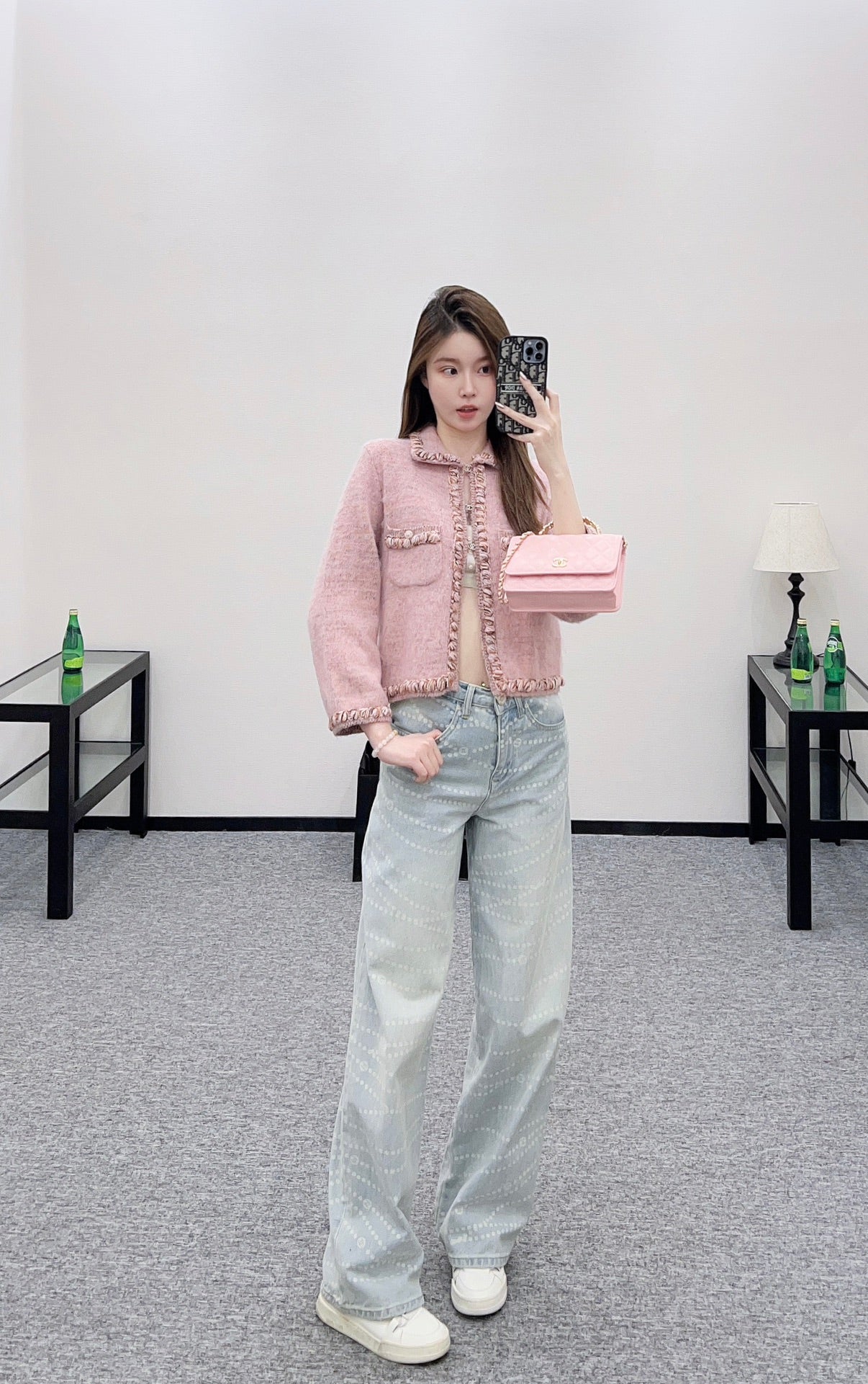 C 25 Braided hem knitted cardigan