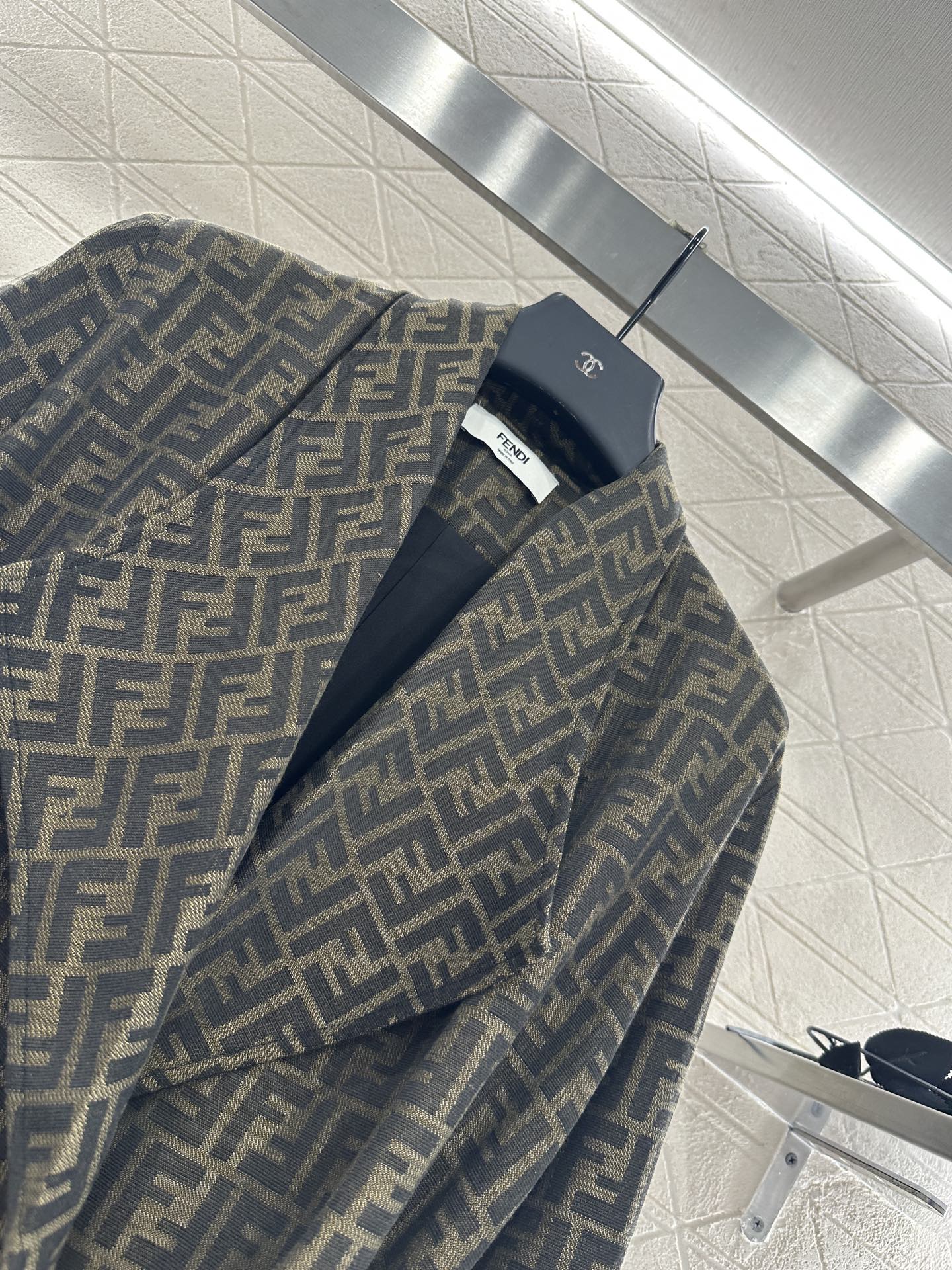 Fi 25 jacquard belted coat