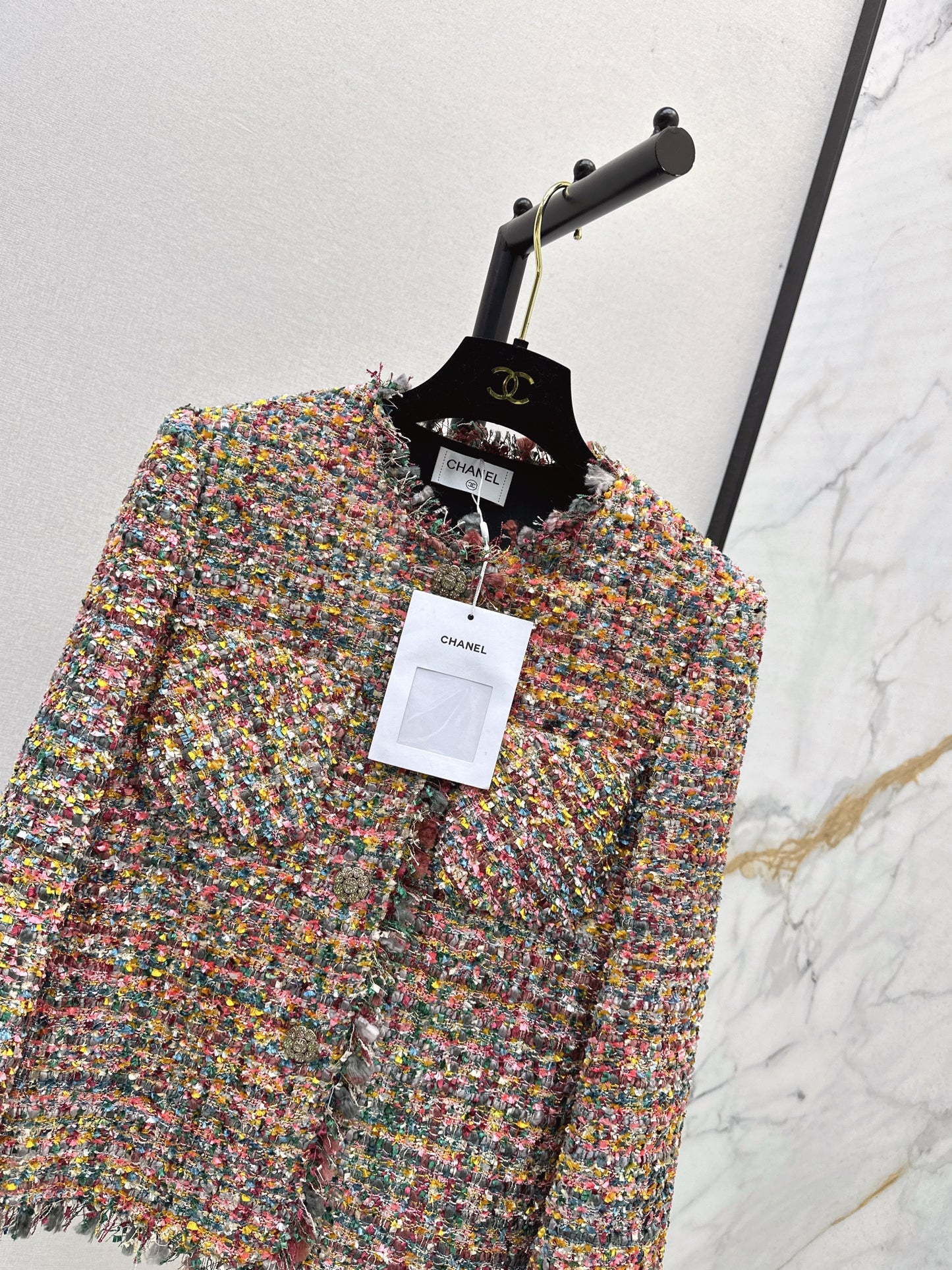 C 25fw new trim tweed coat