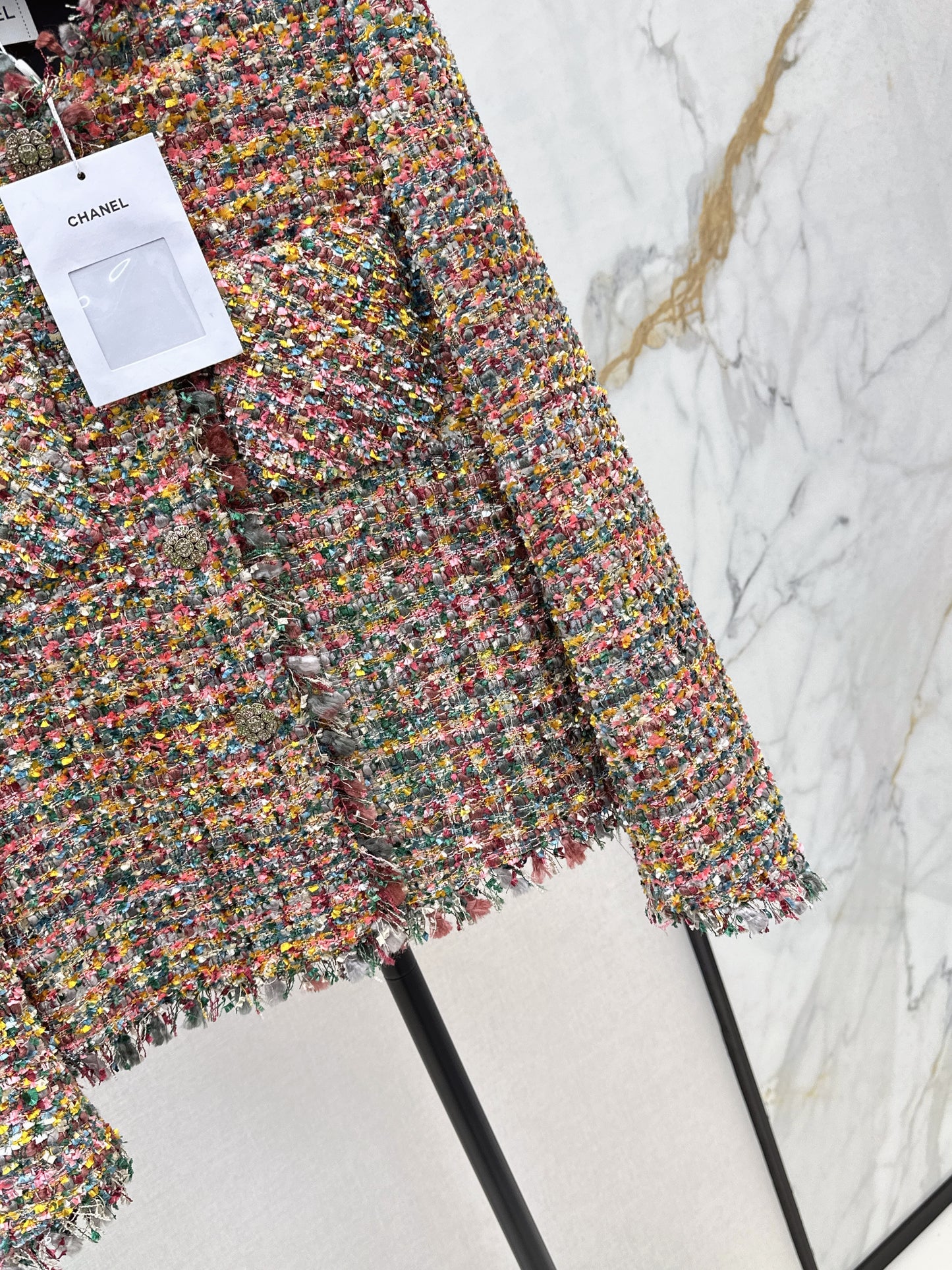 C 25fw new trim tweed coat