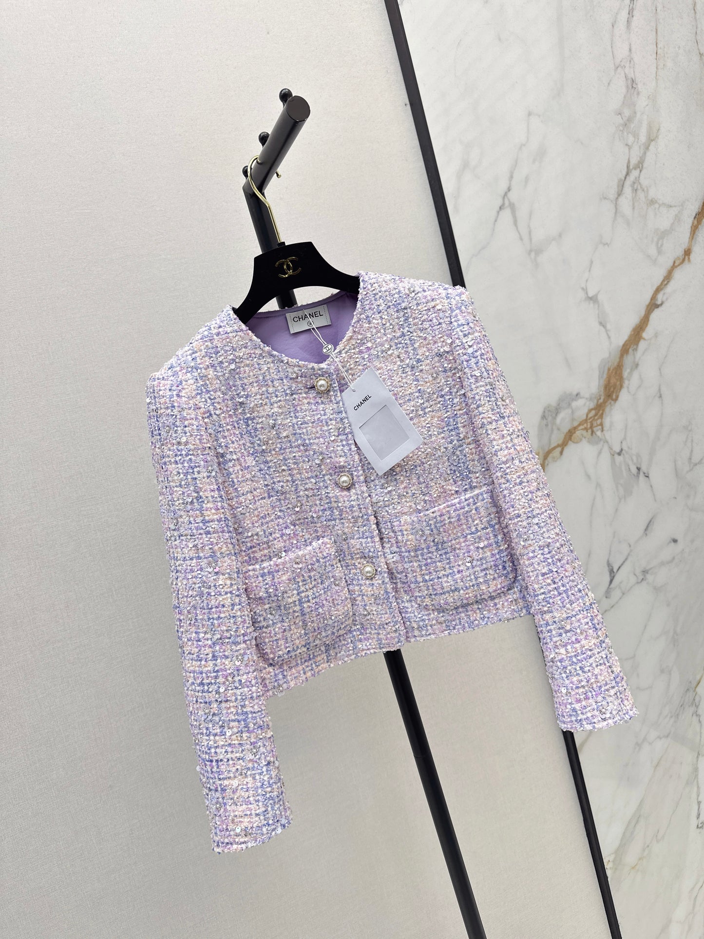 C 25 Purple trim tweed jacket
