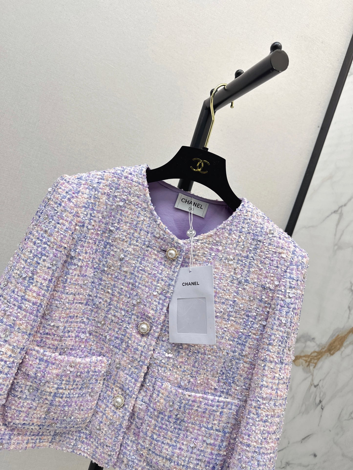 C 25 Purple trim tweed jacket