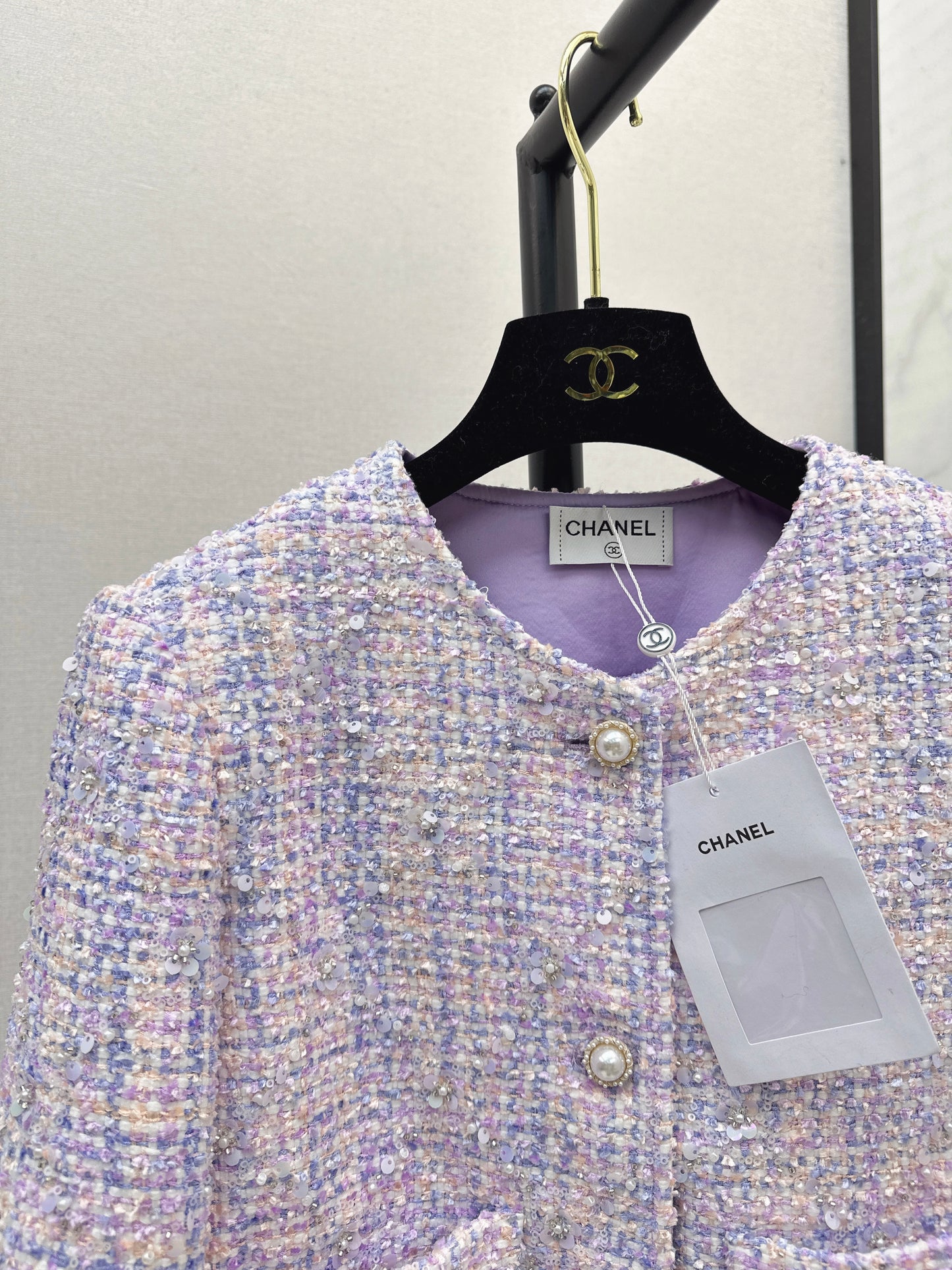 C 25 Purple trim tweed jacket