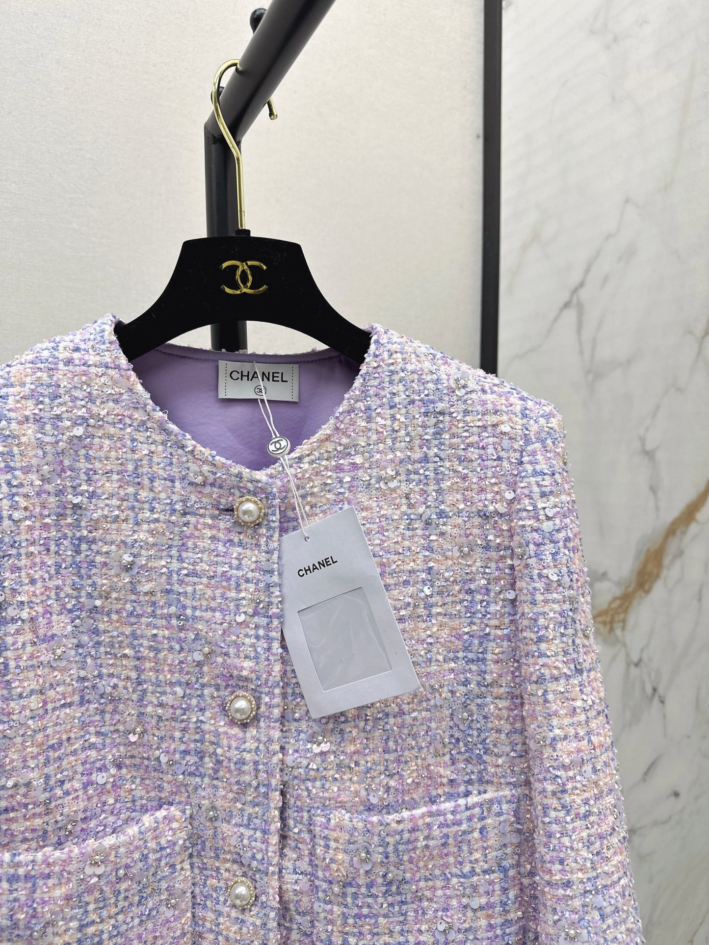 C 25 Purple trim tweed jacket