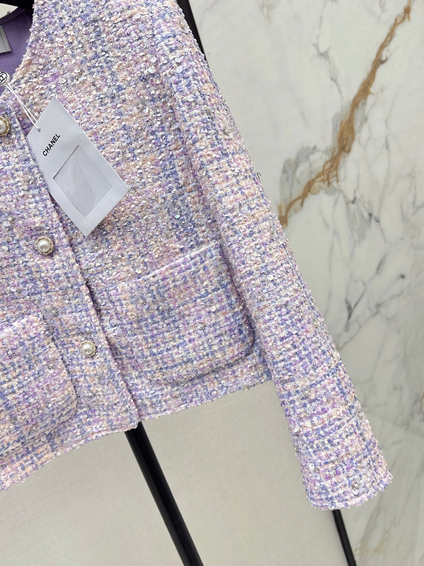 C 25 Purple trim tweed jacket