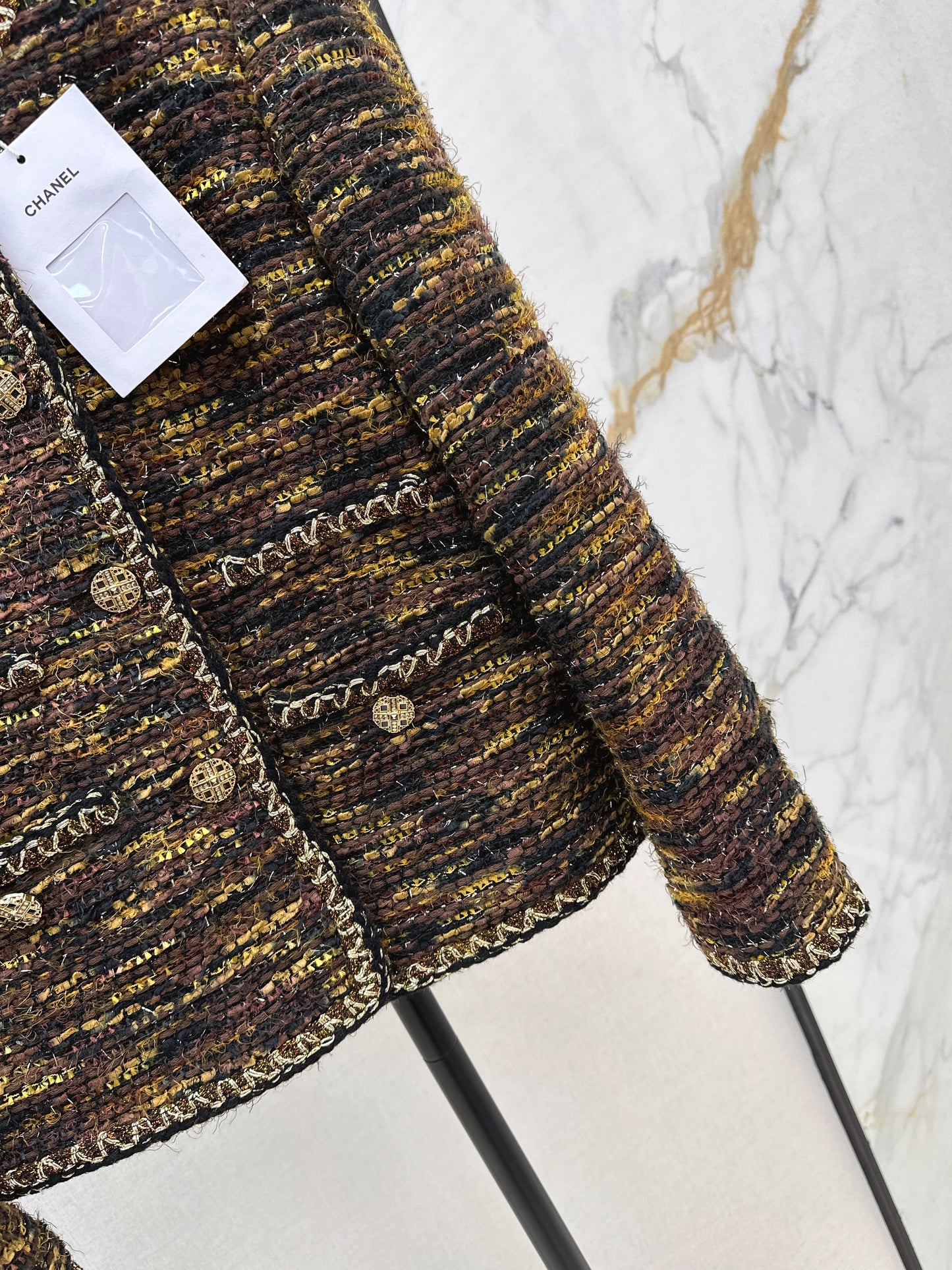 C 25fw new trim tweed coat