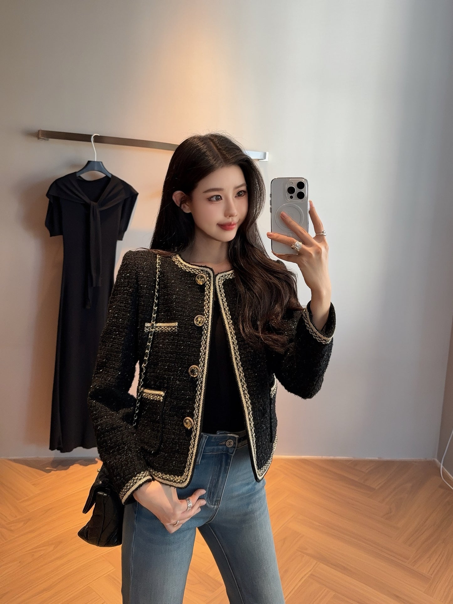 C 25 Trimmed tweed jacket