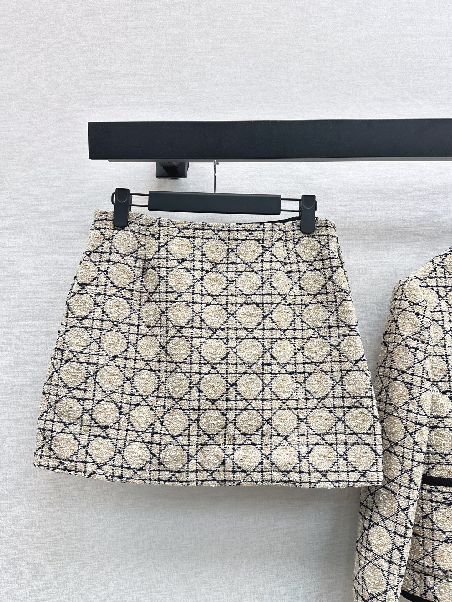Di 25fw Princess Diana rattan check skirt + jacket
