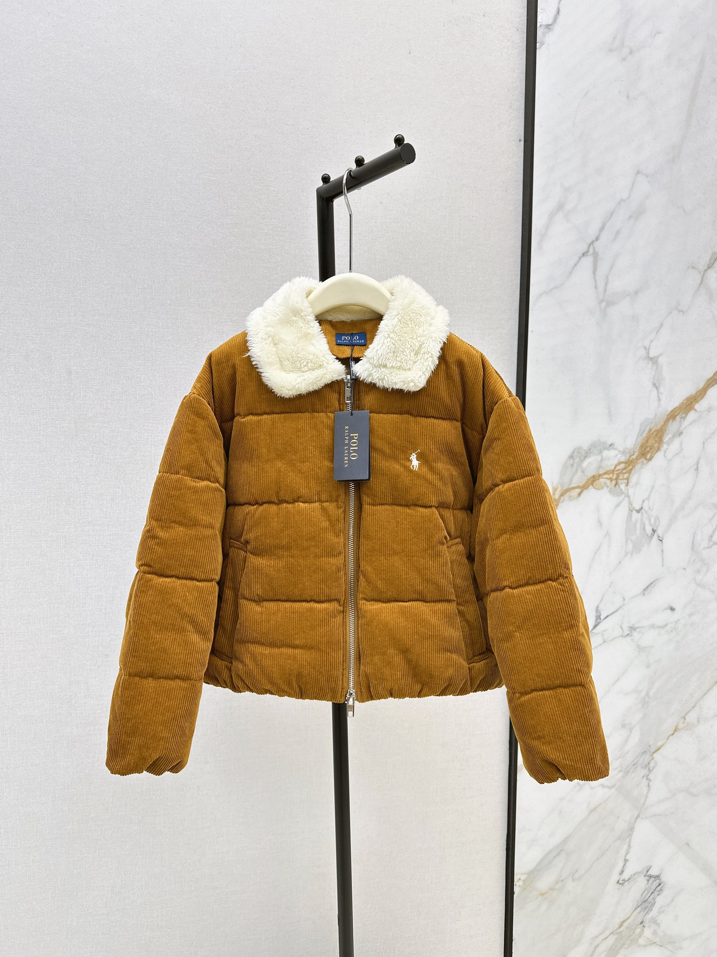 Ral 25 New eco-friendly lambswool corduroy down jacket