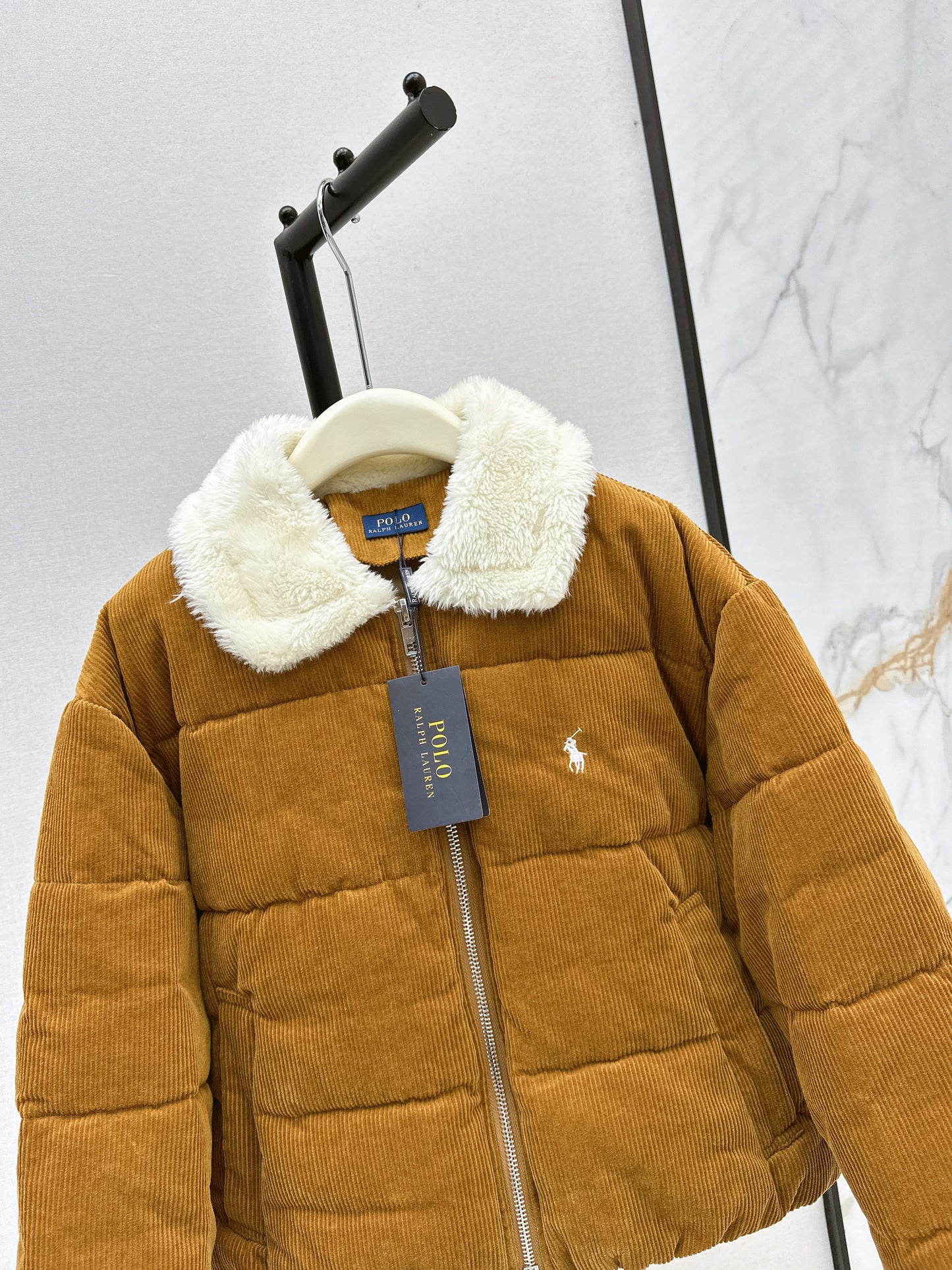 Ral 25 New eco-friendly lambswool corduroy down jacket