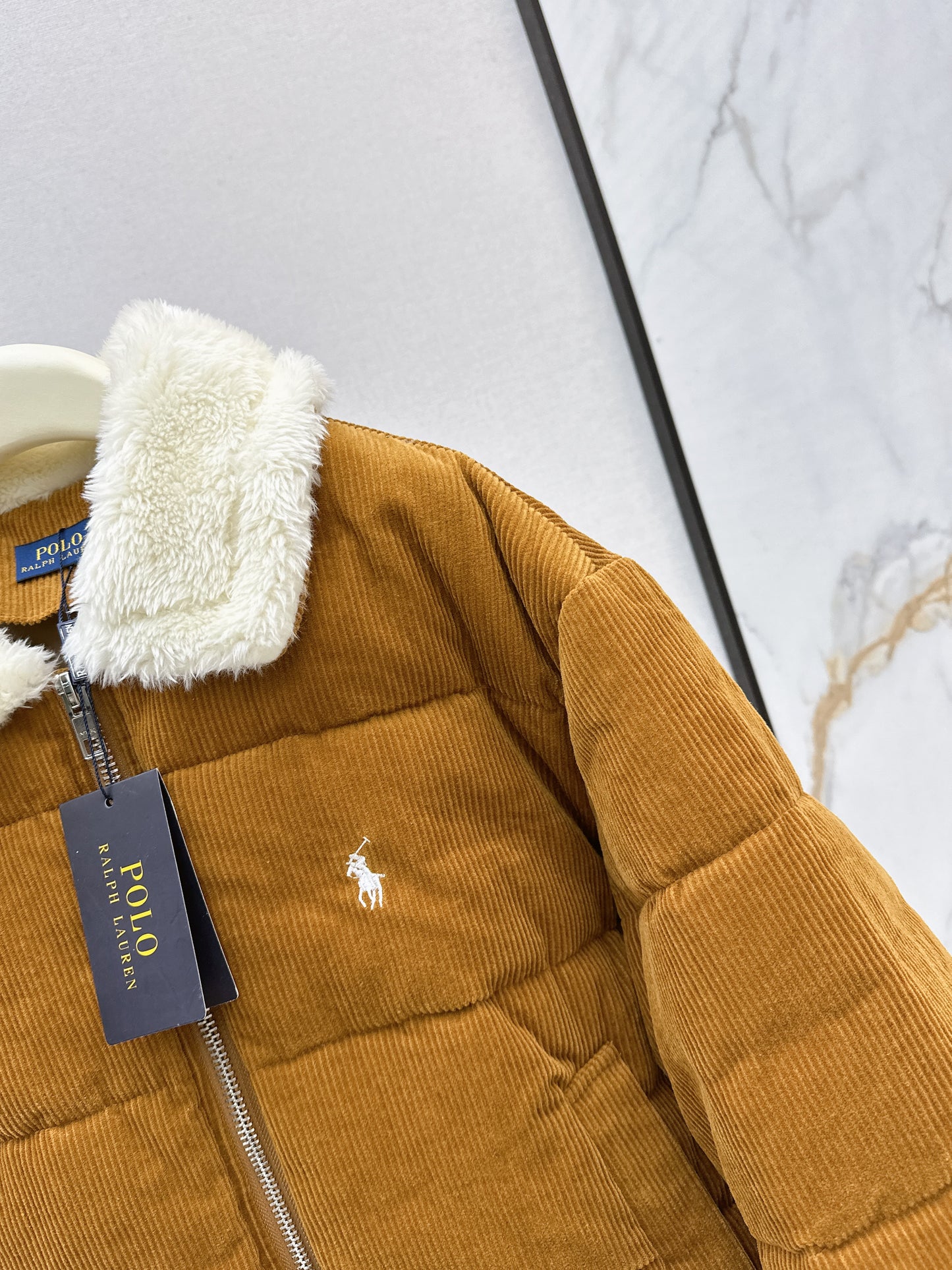 Ral 25 New eco-friendly lambswool corduroy down jacket