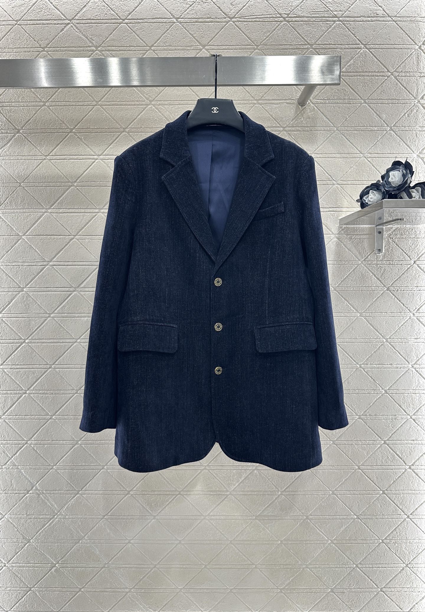 Mi 25 Denim Jacket Pleated Skirt Suit