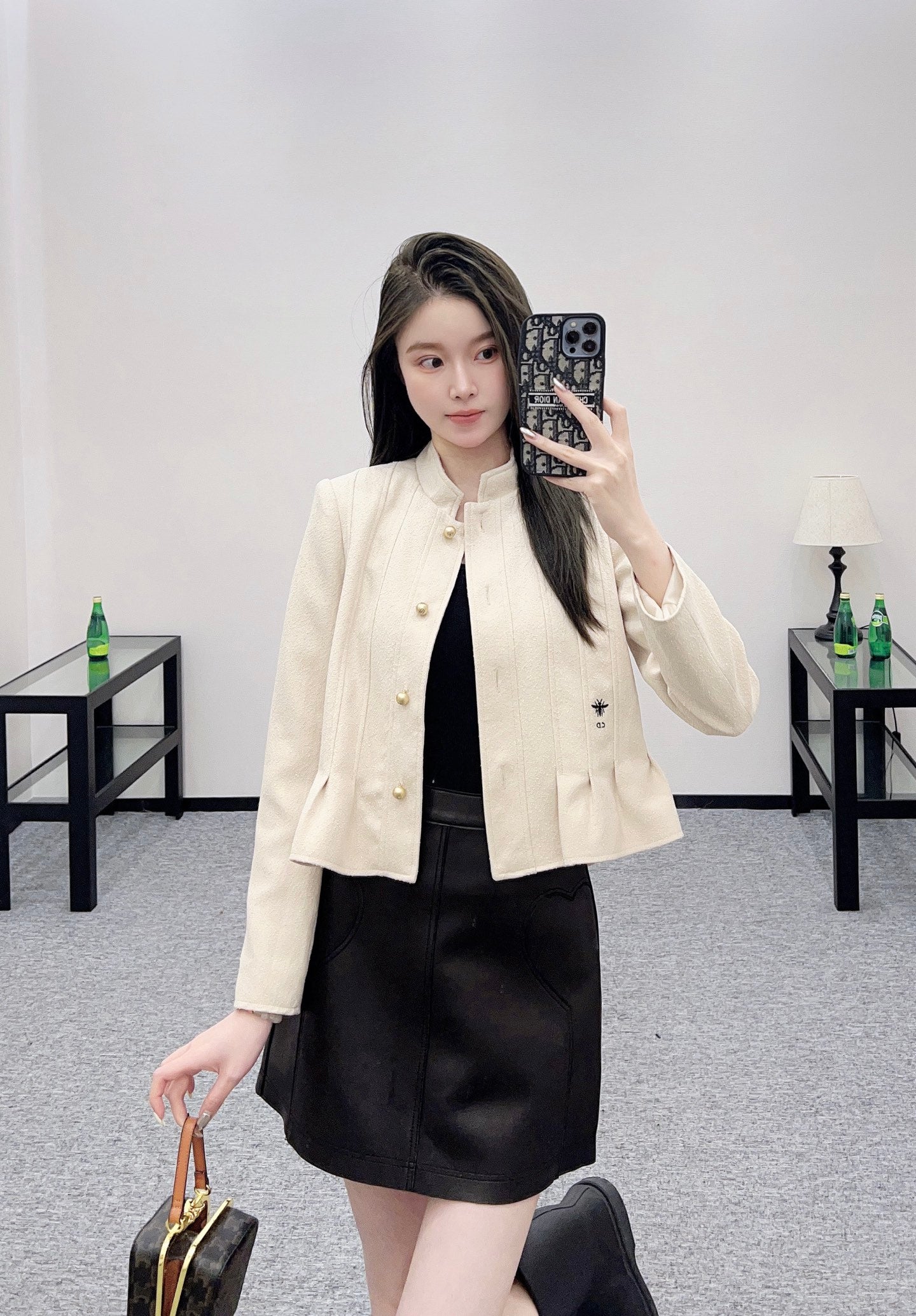 Di 25 Stand up collar lace jacket(PINK/BEIGI)
