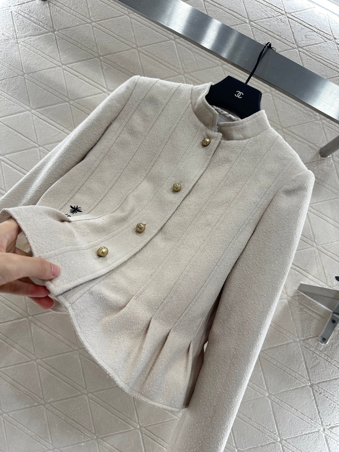 Di 25 Stand up collar lace jacket(PINK/BEIGI)