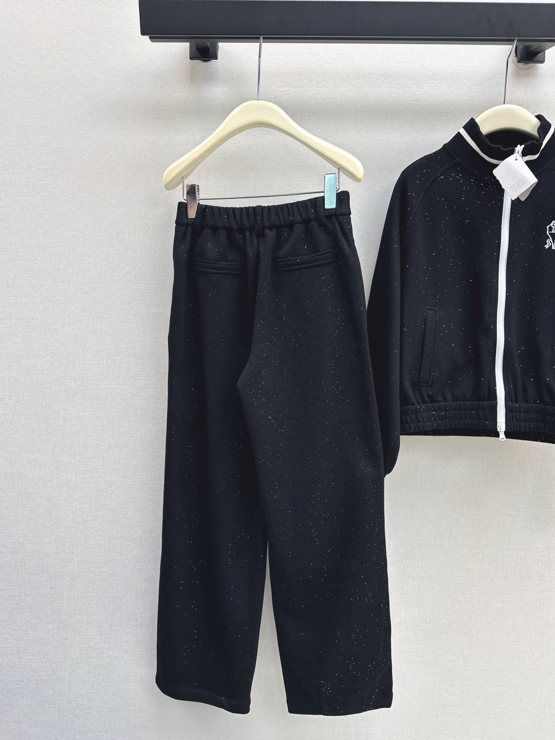 Bru 25 Stand collar jacket + elastic waist casual pants casual suit(GRAY/BLACK)