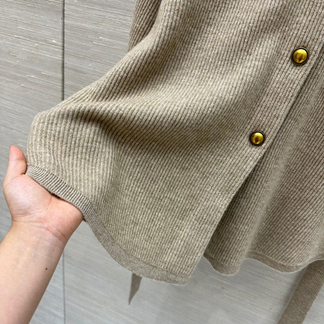 Bru 25 Lapel cashmere long coat(KHAKI/GRAY)