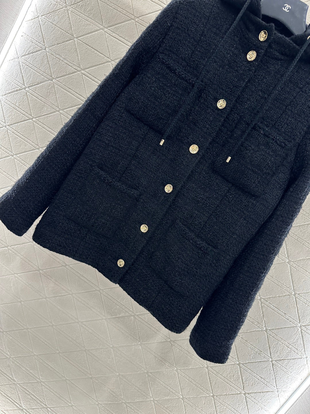 C 25 Wool woolen coat with detachable hood