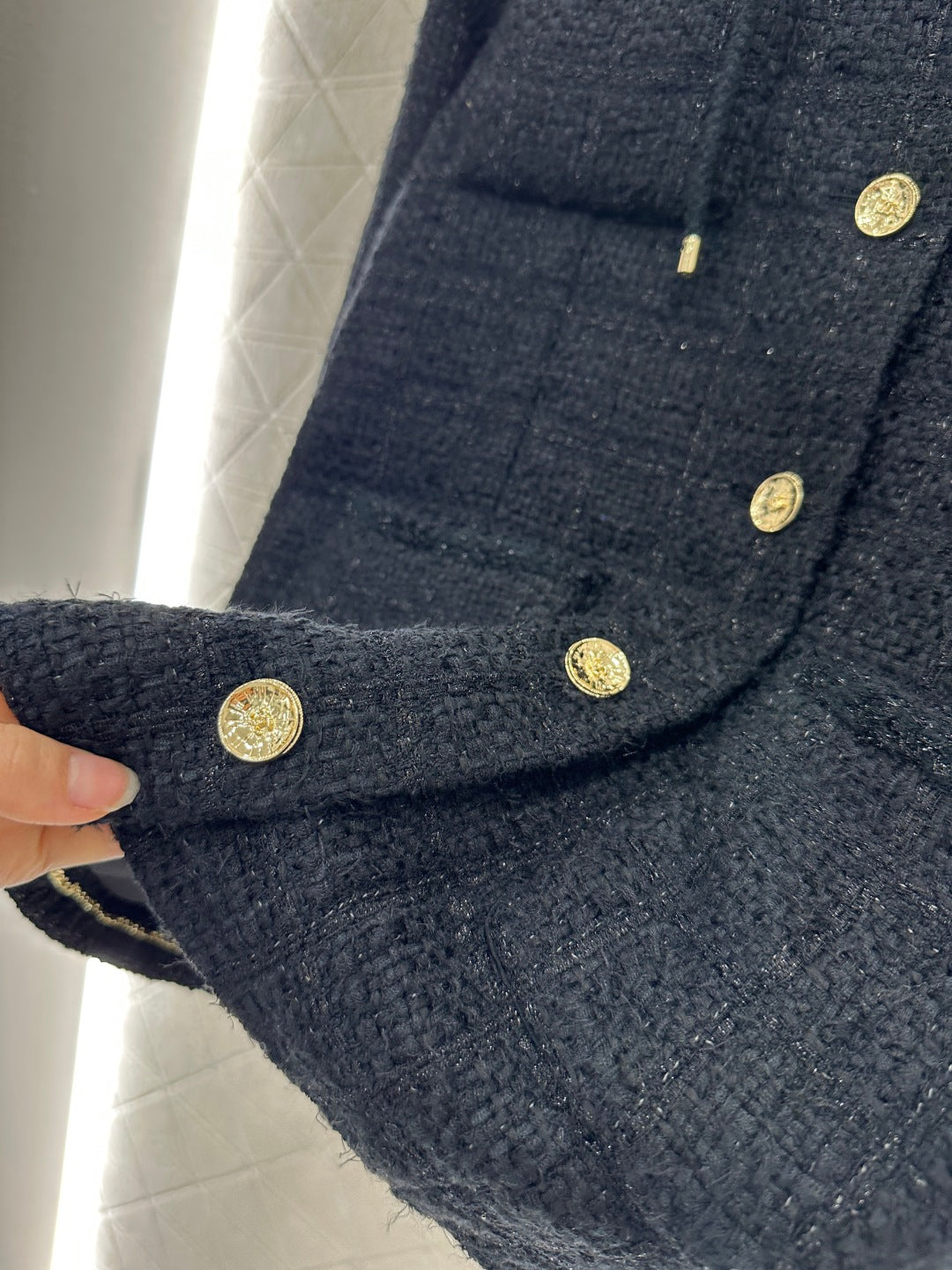 C 25 Wool woolen coat with detachable hood
