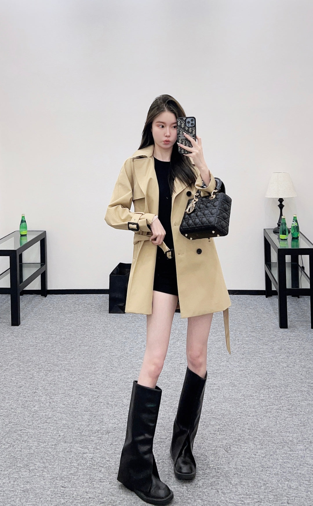 Di 25 lapel belted trench coat