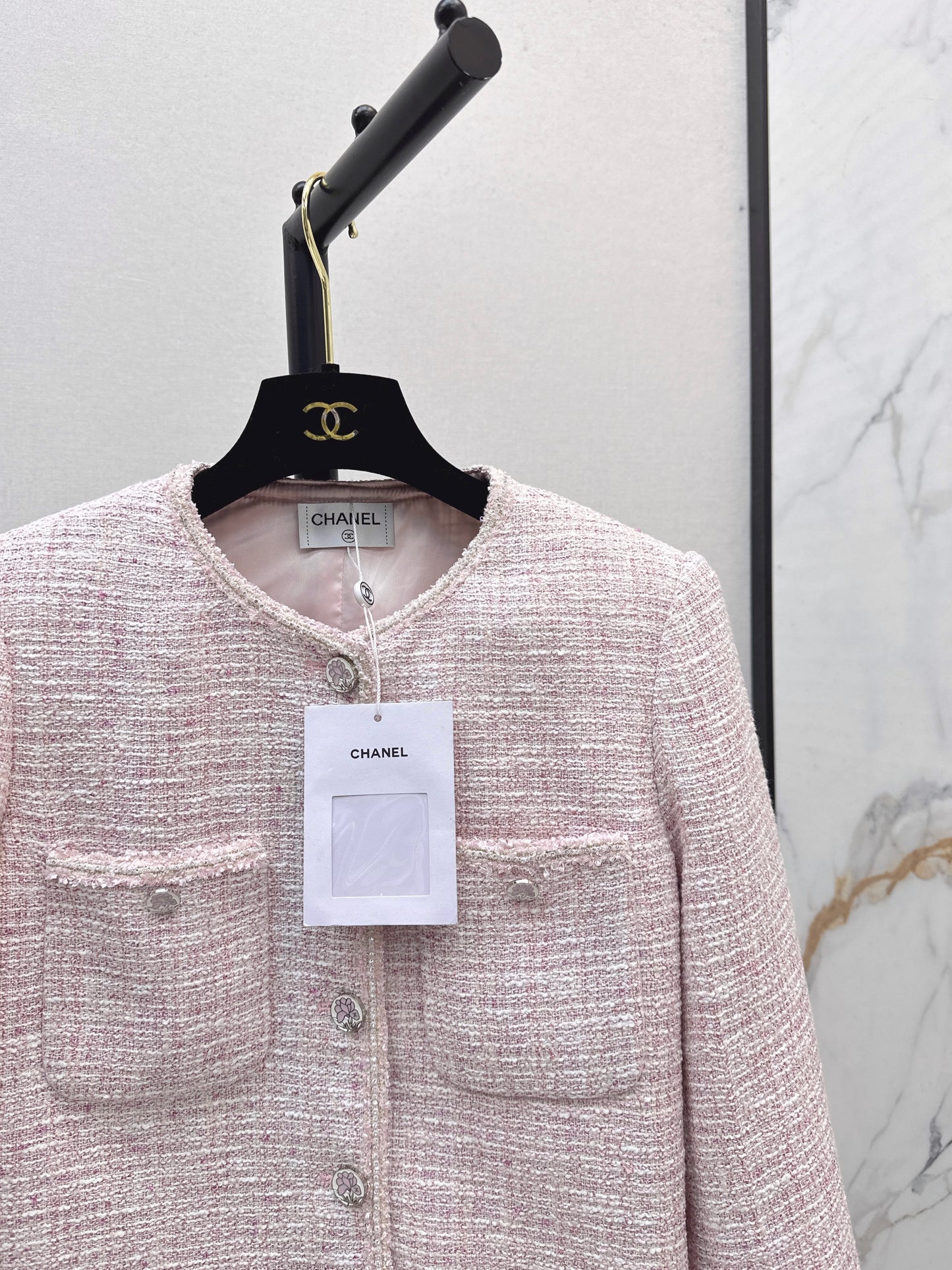C 25 Pink ladylike woven jacket