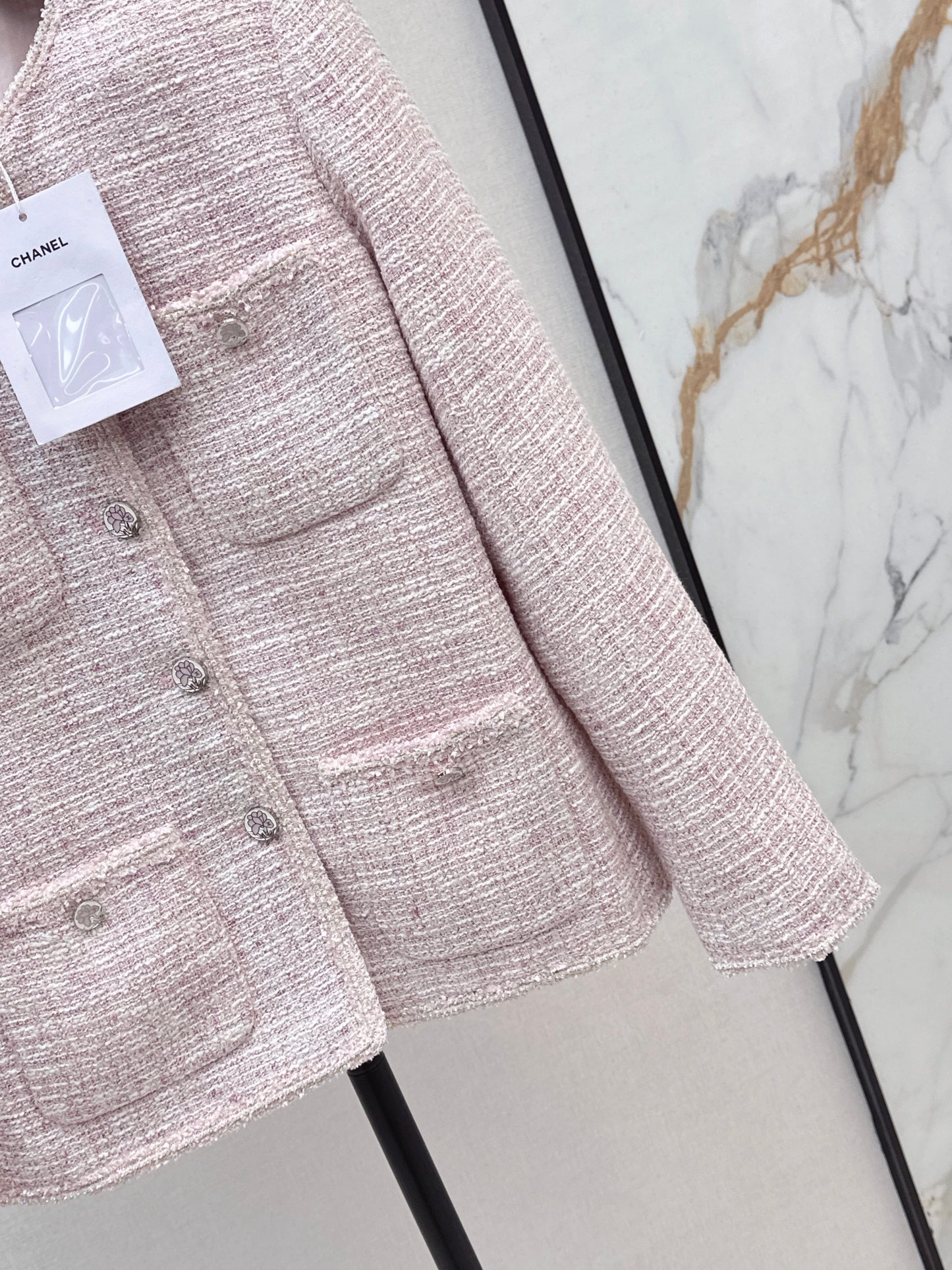 C 25 Pink ladylike woven jacket