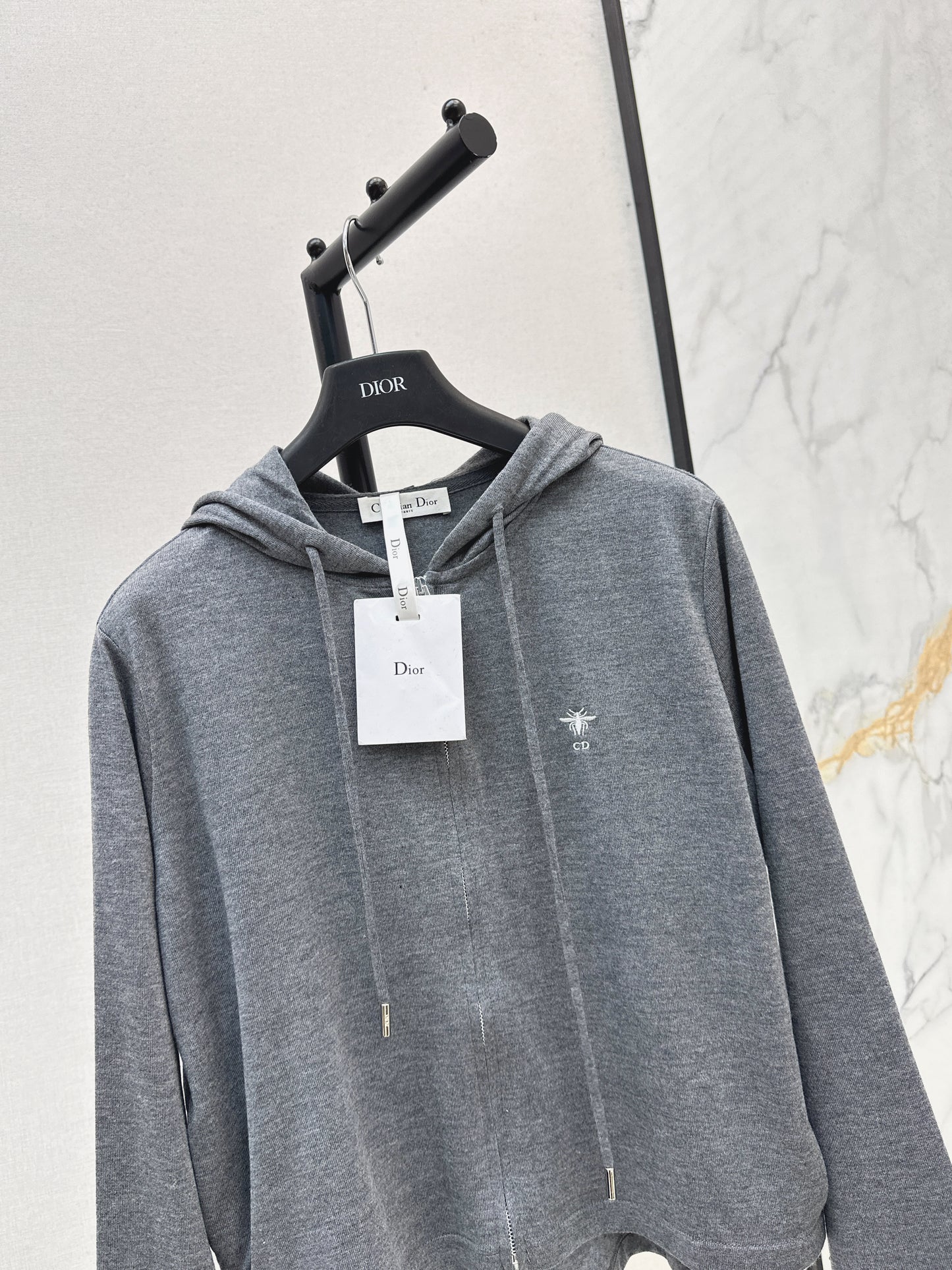 Di 25 New hooded drawstring zip-up top(NAVY/GRAY/KHAKI)
