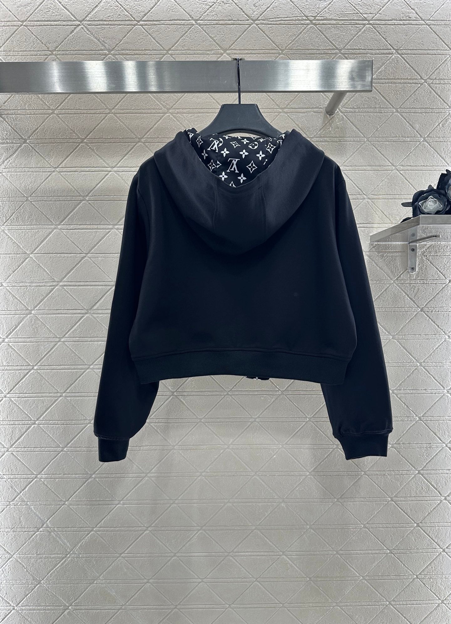 L 25 Double sided hooded jacket+pants set(BLKAC/GRAY)