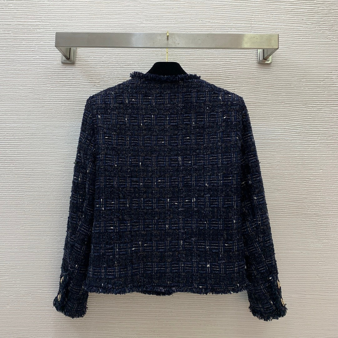 C 25 Navy blue tweed jacket
