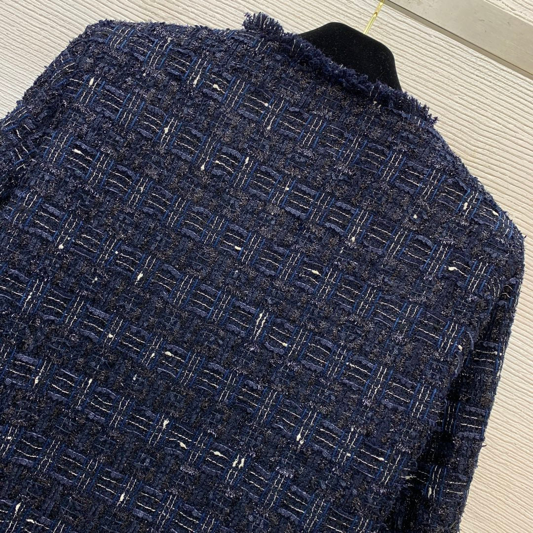 C 25 Navy blue tweed jacket