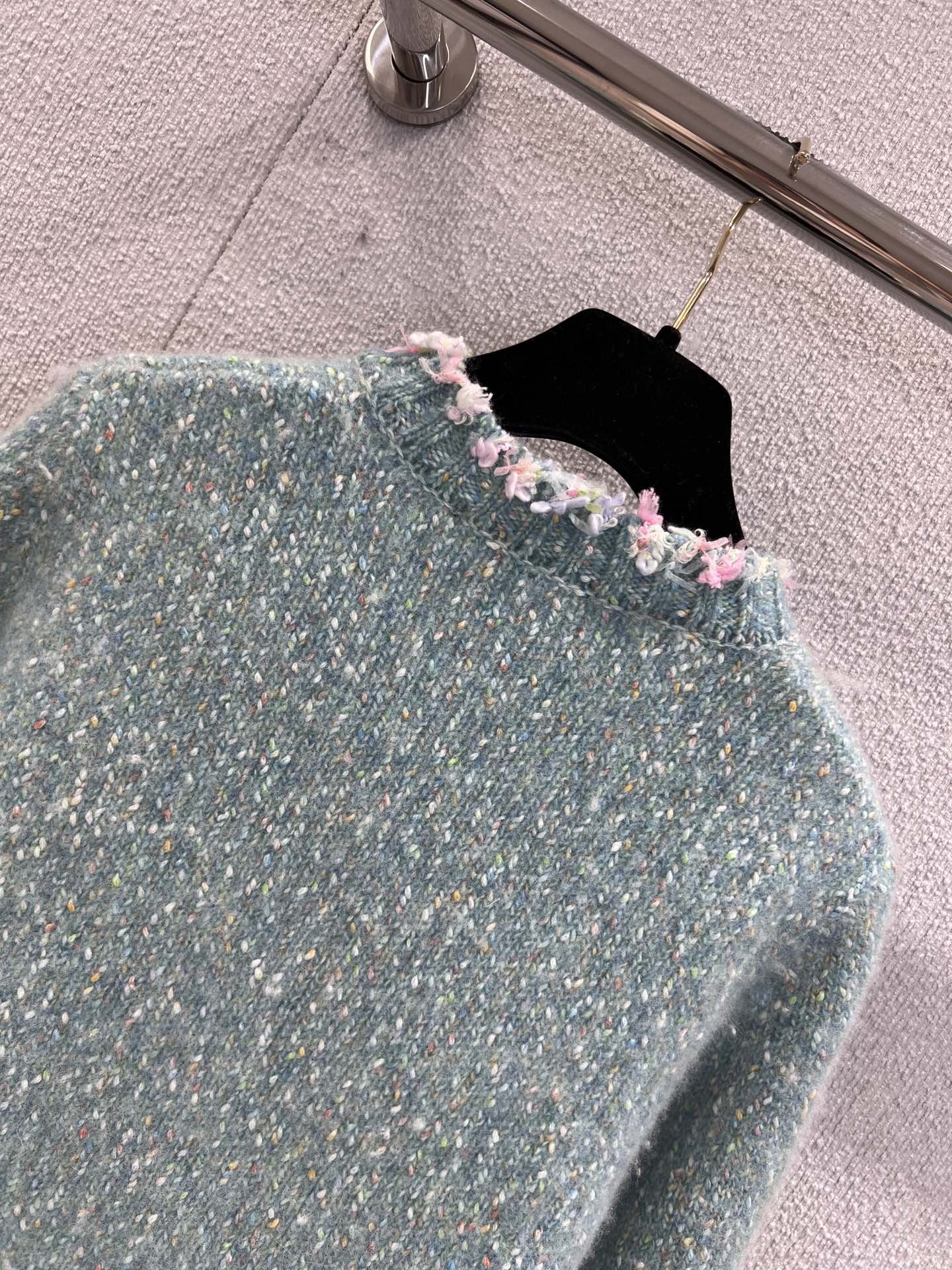 C 25B new light blue cashmere cardigan (high-end handmade workshop series)