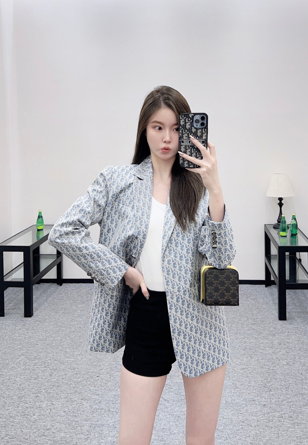 Di 25 jacquard lapel blazer