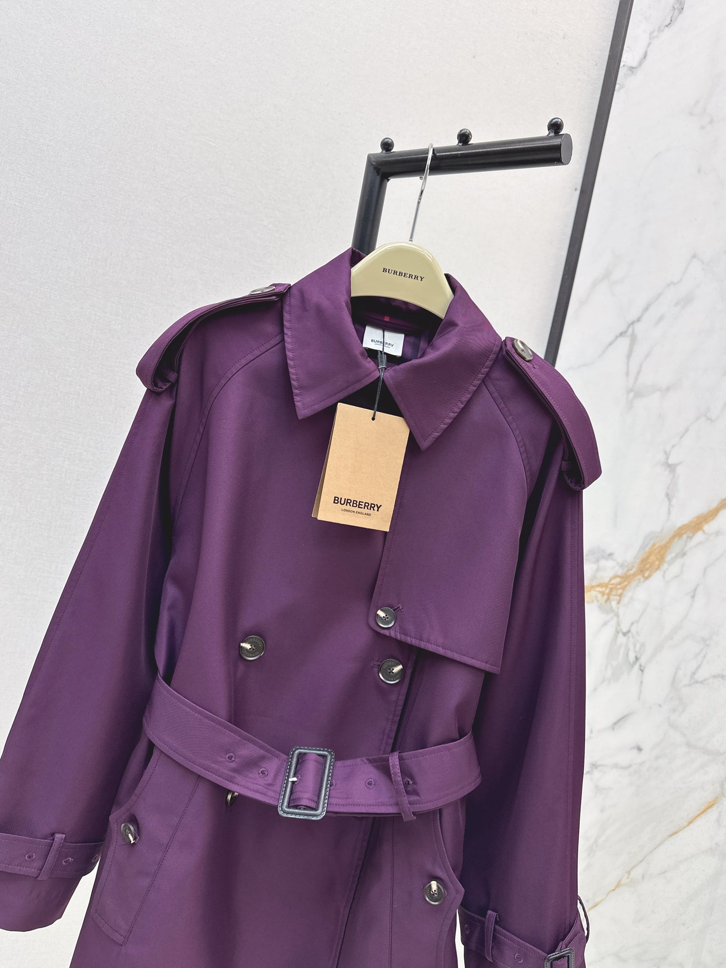 Bru 25 Purple trench coat