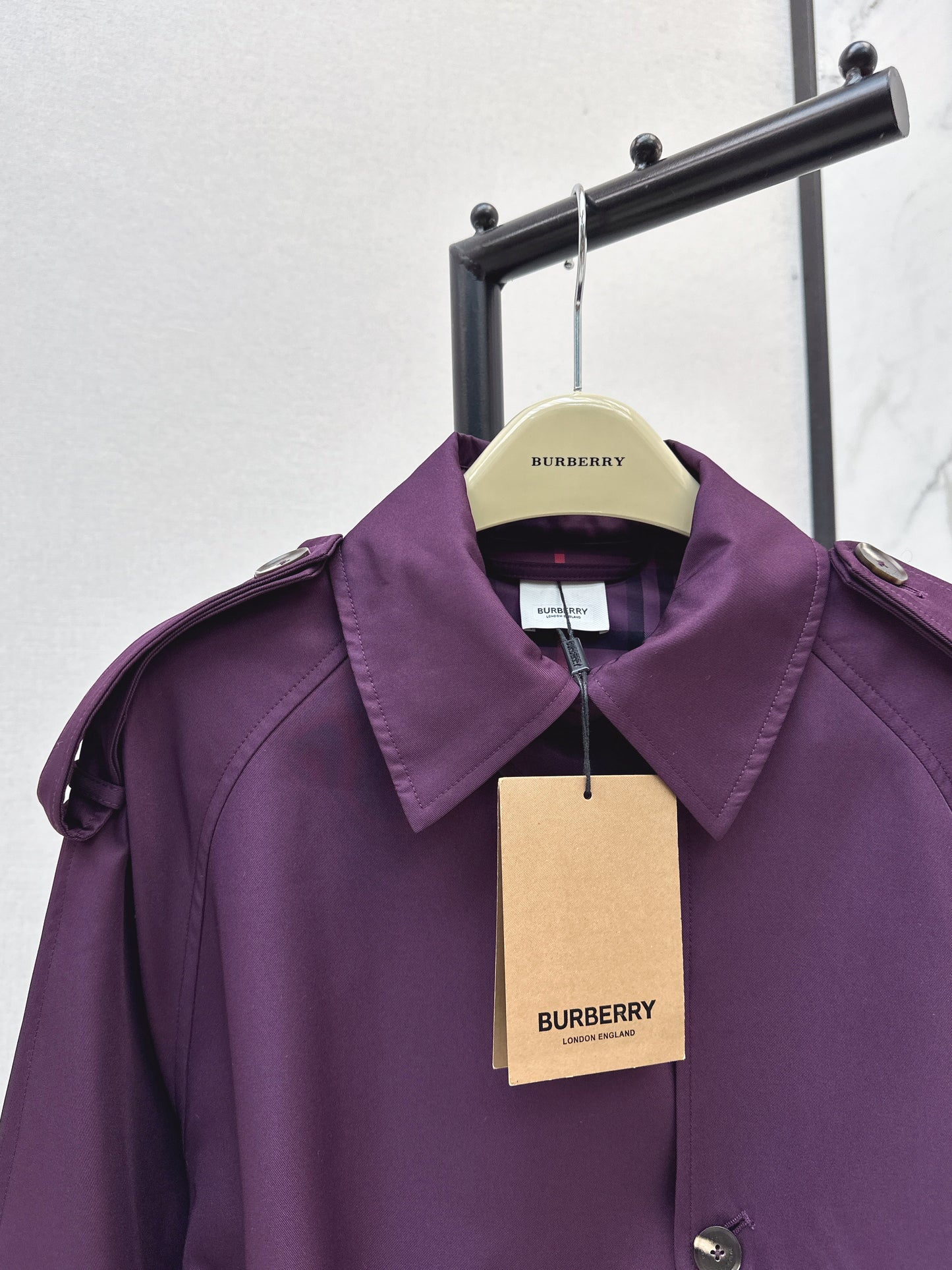 Bru 25 Purple trench coat
