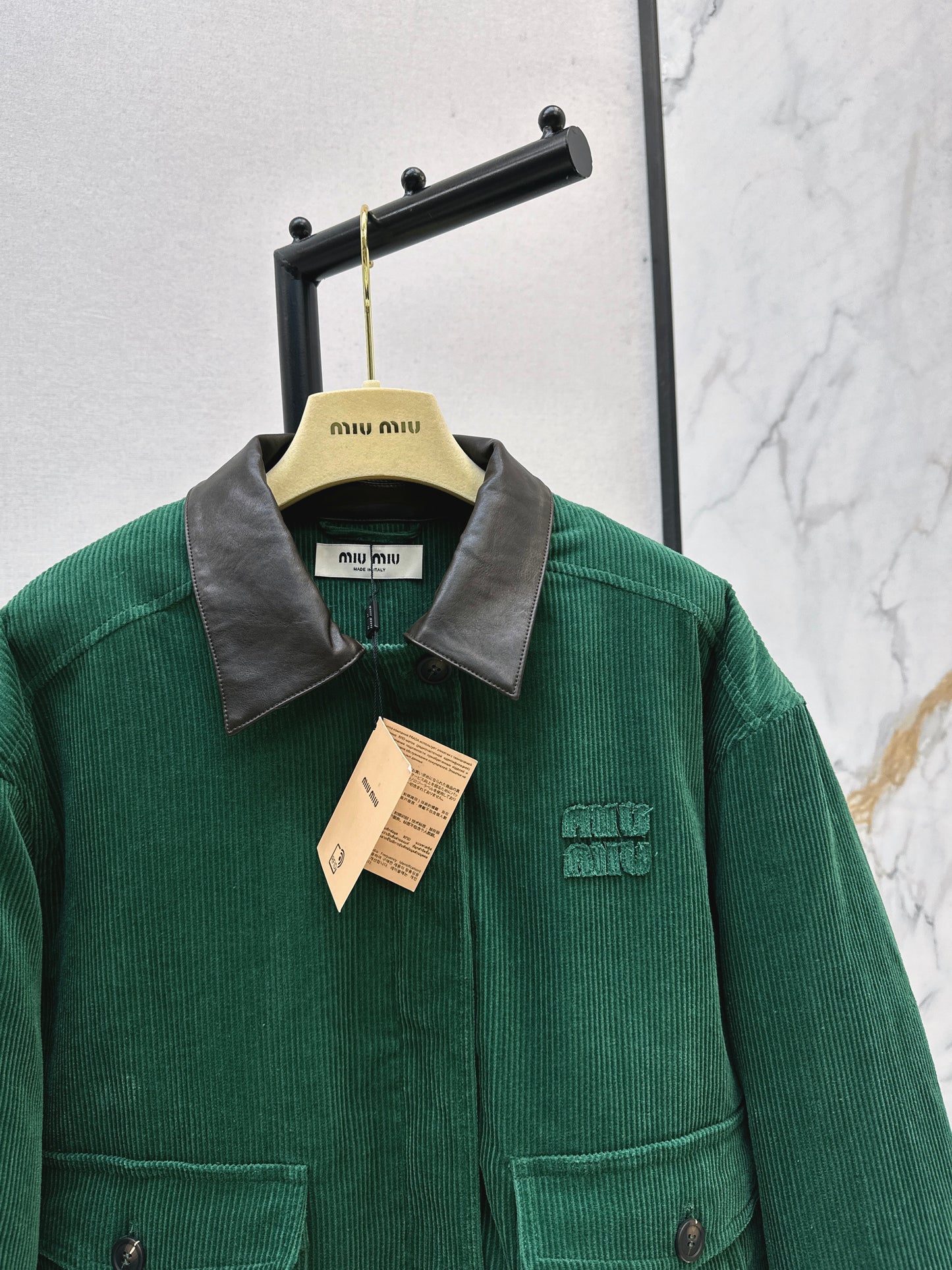 Mi 25 patchwork corduroy padded jacket(KHAKI/GREEN)