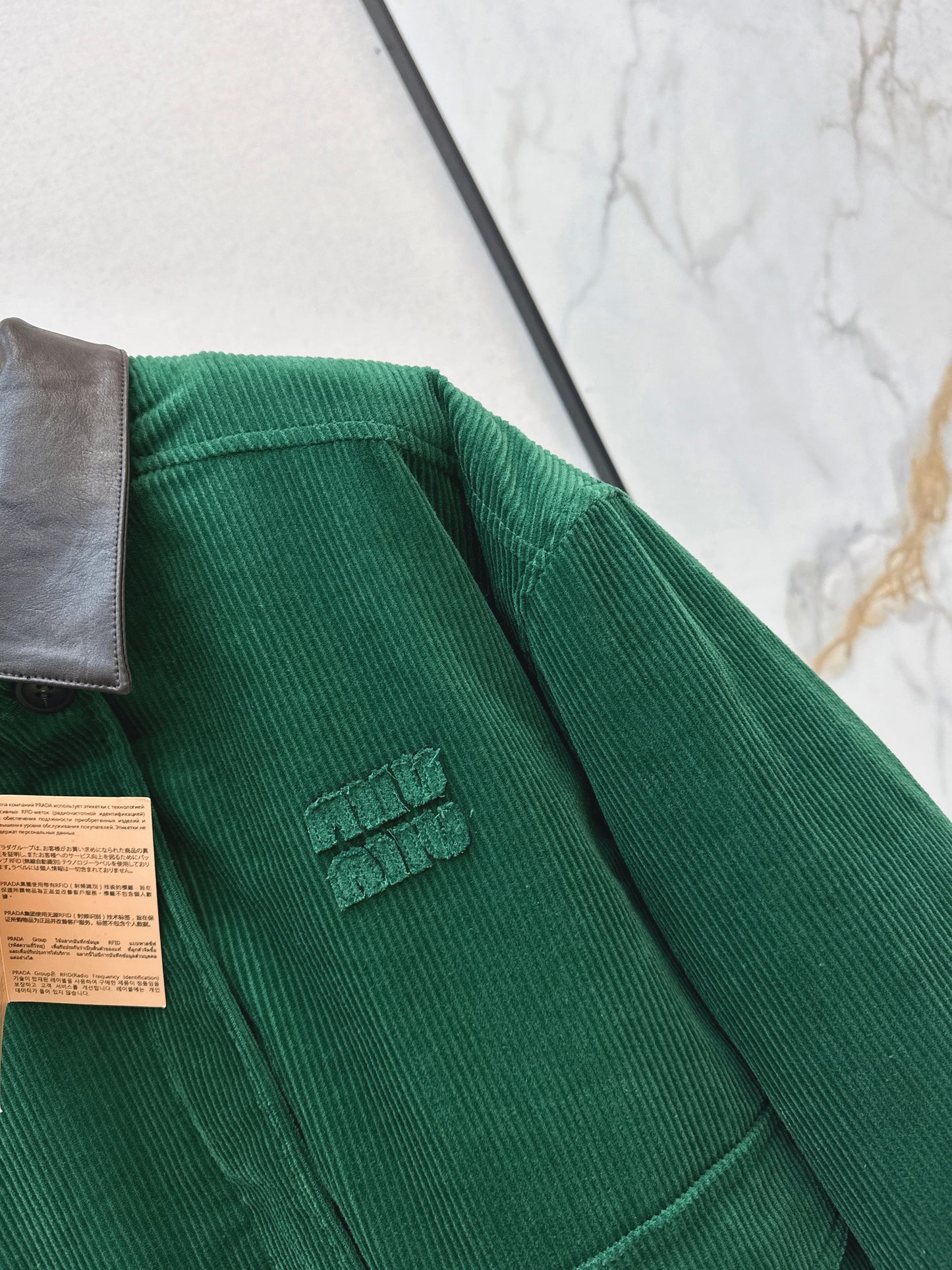 Mi 25 patchwork corduroy padded jacket(KHAKI/GREEN)