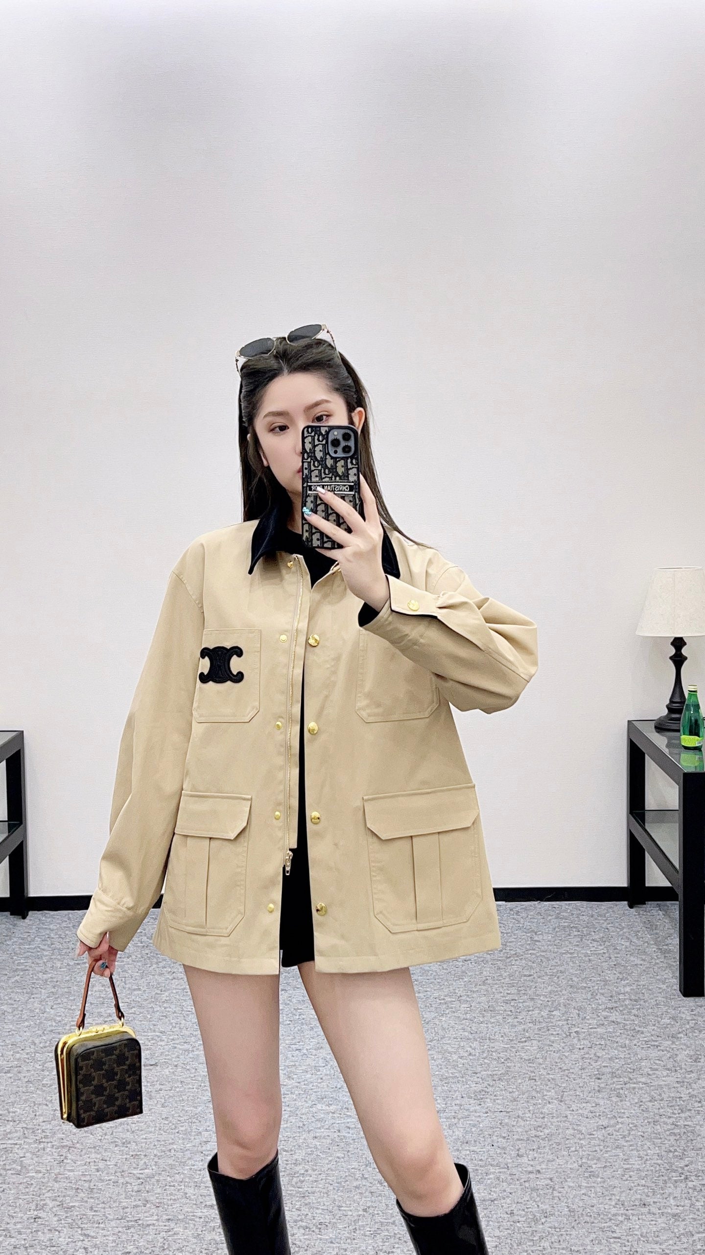Ce 25 Corduroy collar jacket(KHAKI/BLACK)
