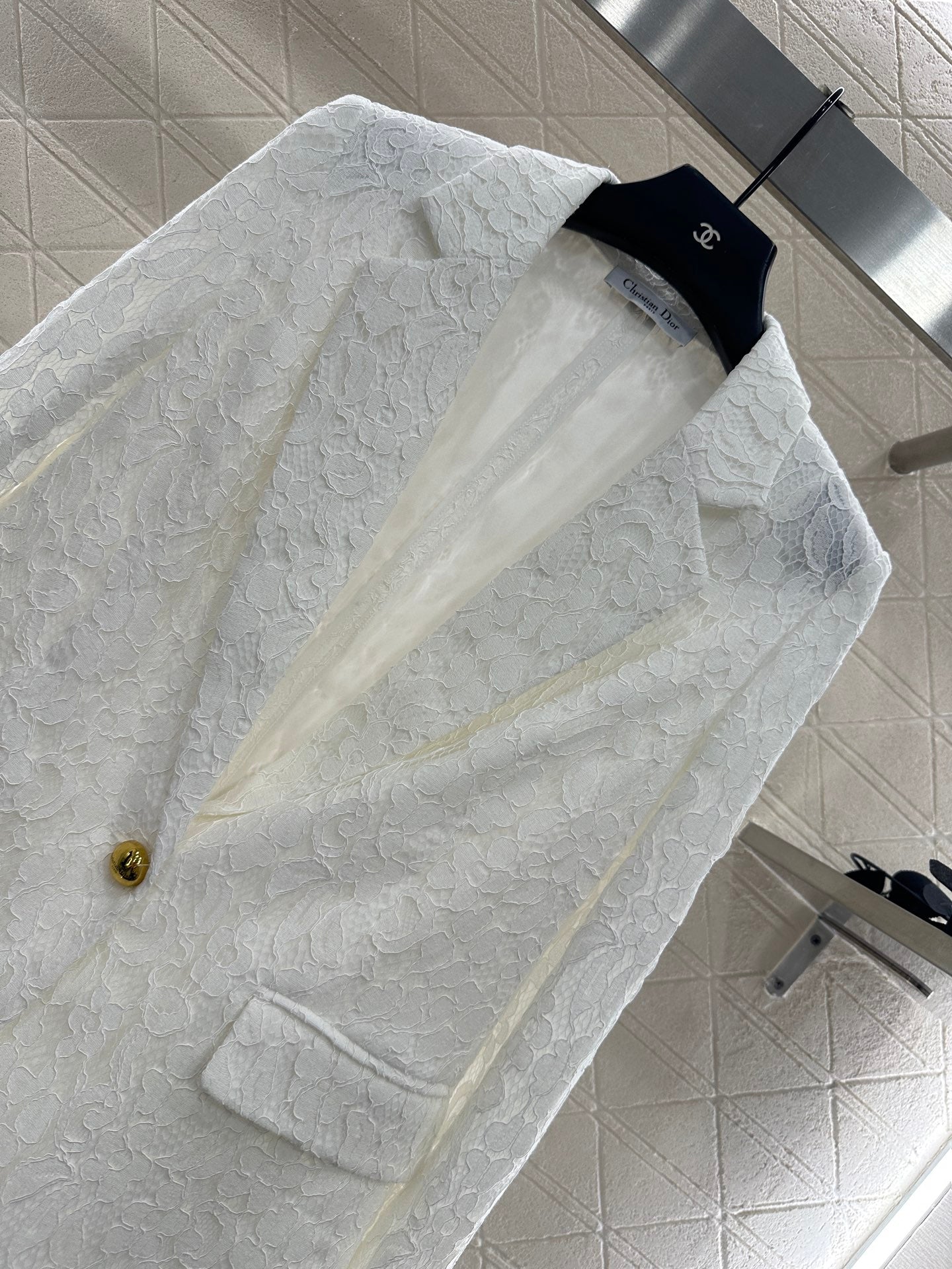 Di 25 embroidered lapel blazer