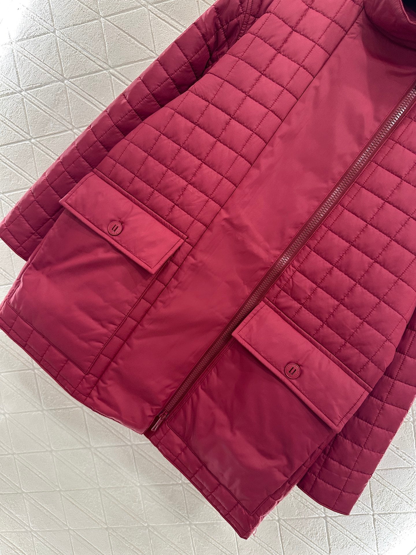 He 25 Stand up collar zipper medium length nylon cotton jacket