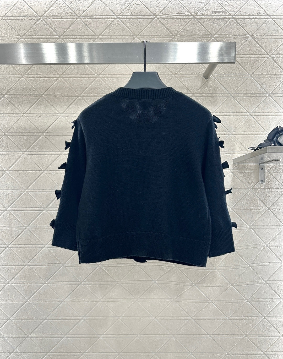 C 25 Bow decoration cashmere knitted cardigan