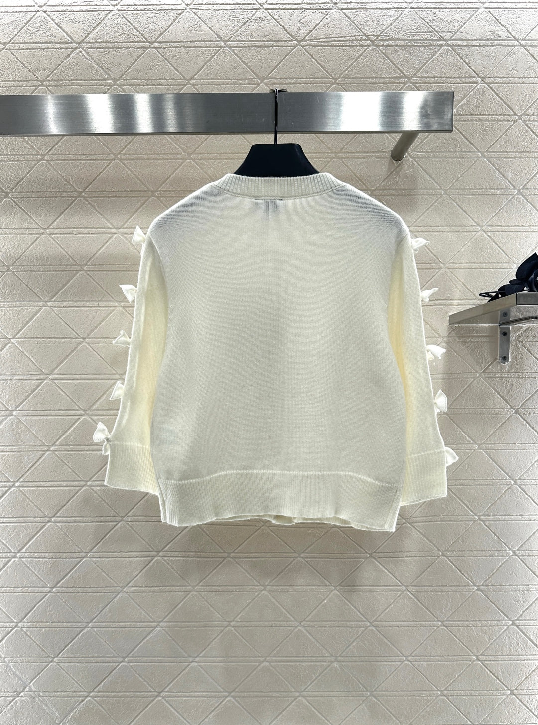 C 25 Bow decoration cashmere knitted cardigan