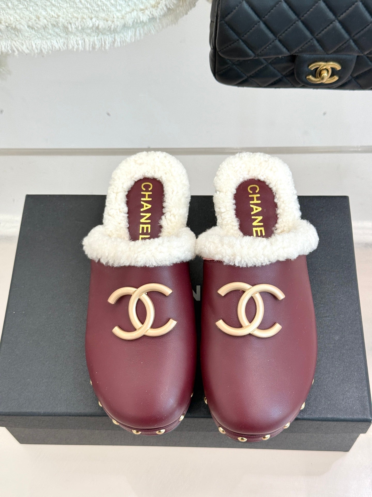 C 25 New Solid Wood Sole Thick-Sole Half Slippers