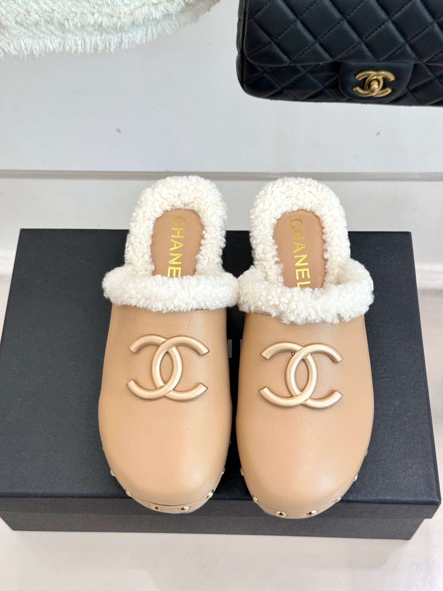 C 25 New Solid Wood Sole Thick-Sole Half Slippers