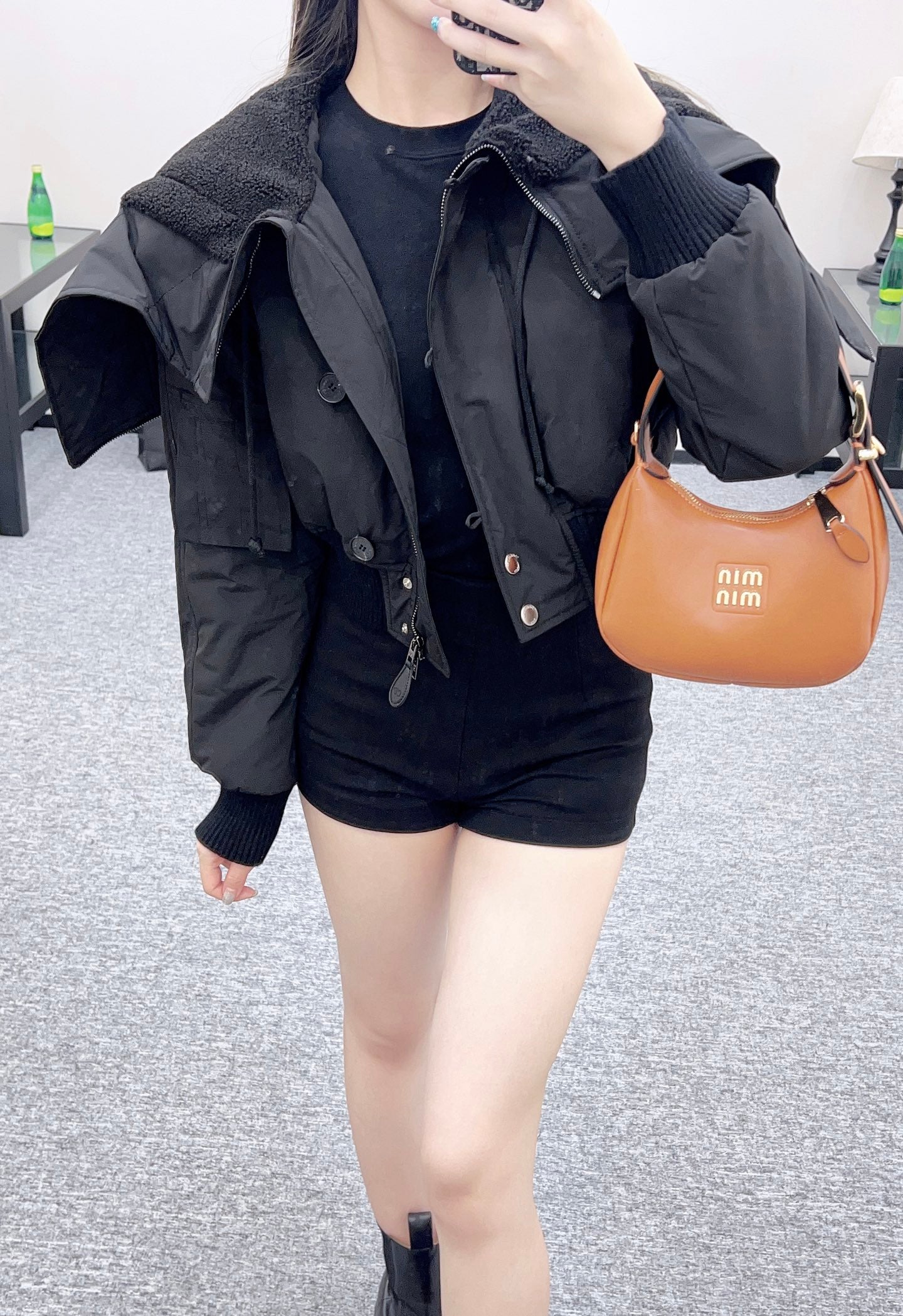 Di 25 Hooded zipper cotton jacket