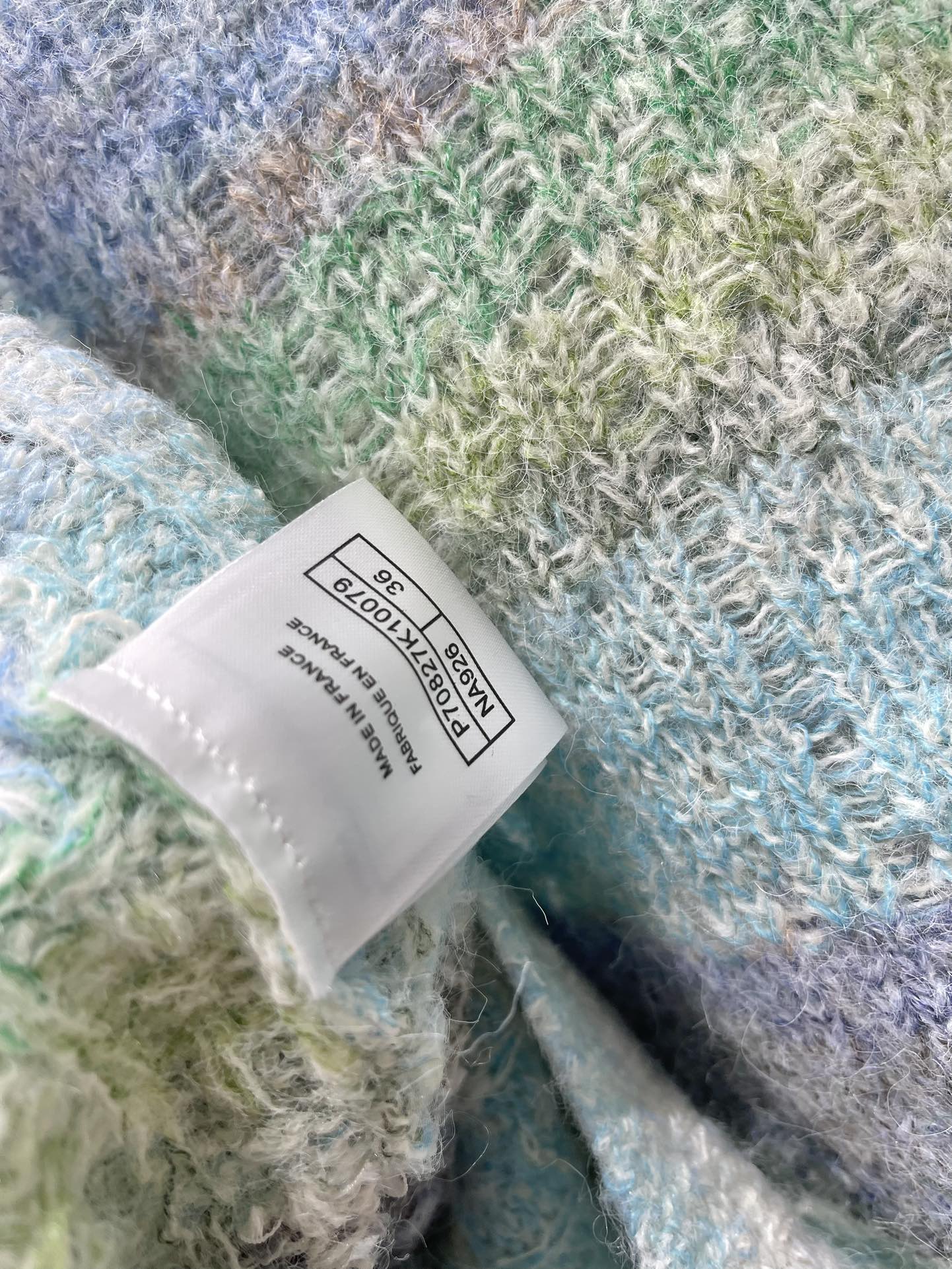 C 25 Gradient-panel mohair loose sweater