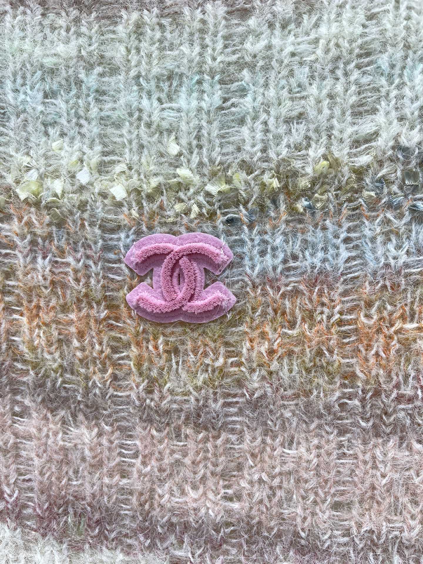 C 25 Gradient-panel mohair loose sweater