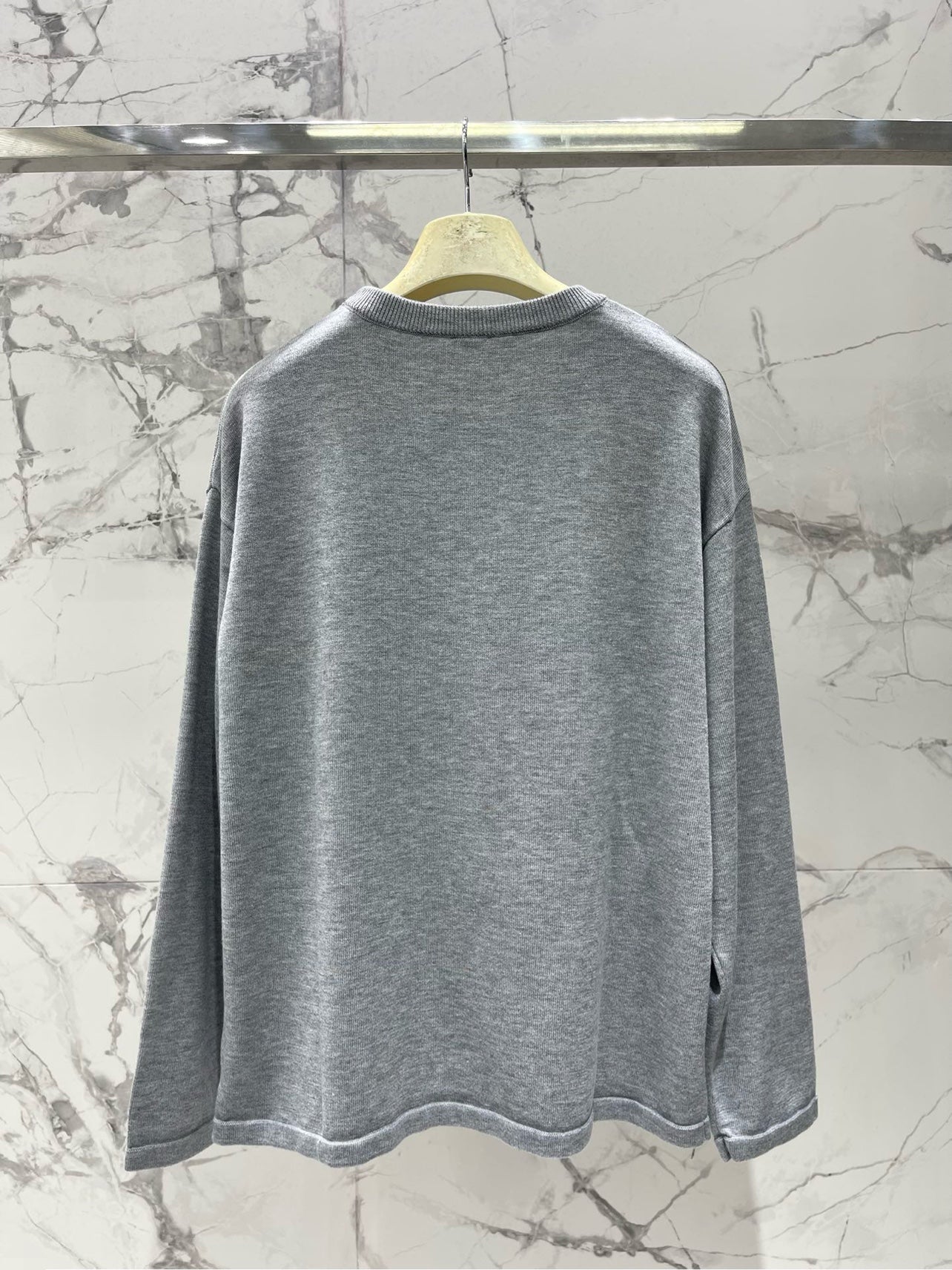 Lo 25 New Loose Cotton Blend Puzzle Pocket Knit wool Sweater
